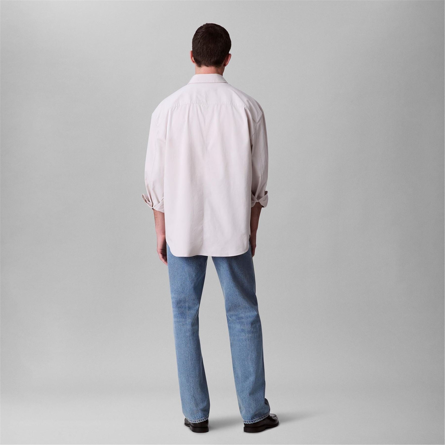 Calvin Klein Jeans Relaxed Chambray Cotton Long Sleeve Oversized Fit Overshirt