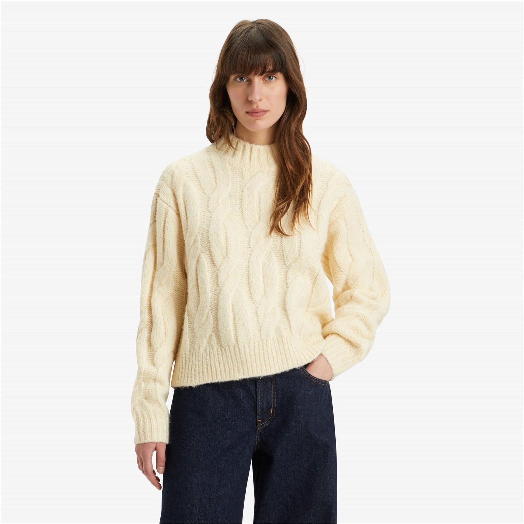 Levis Isabel Cable Mock Neck Relaxed Fit Sweater