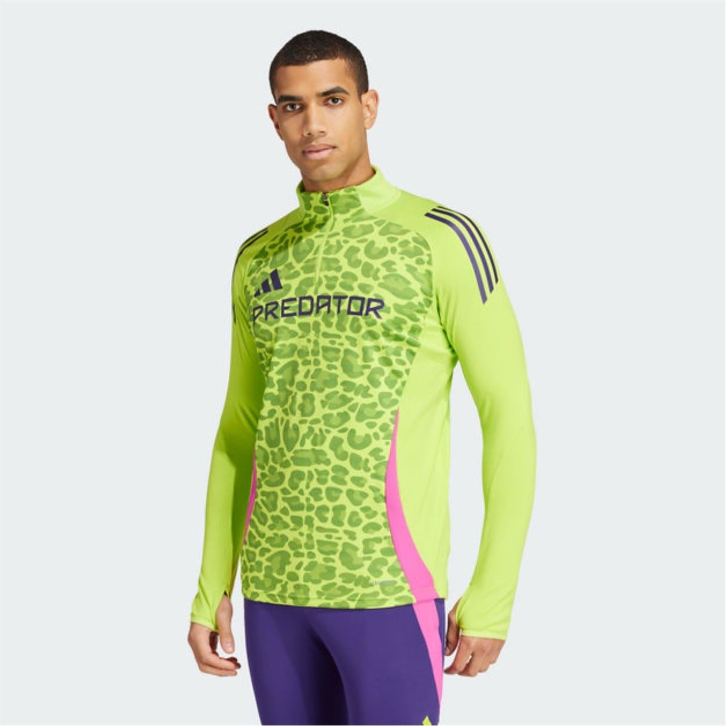 adidas Mock Neck Slim Fit Athletic Top