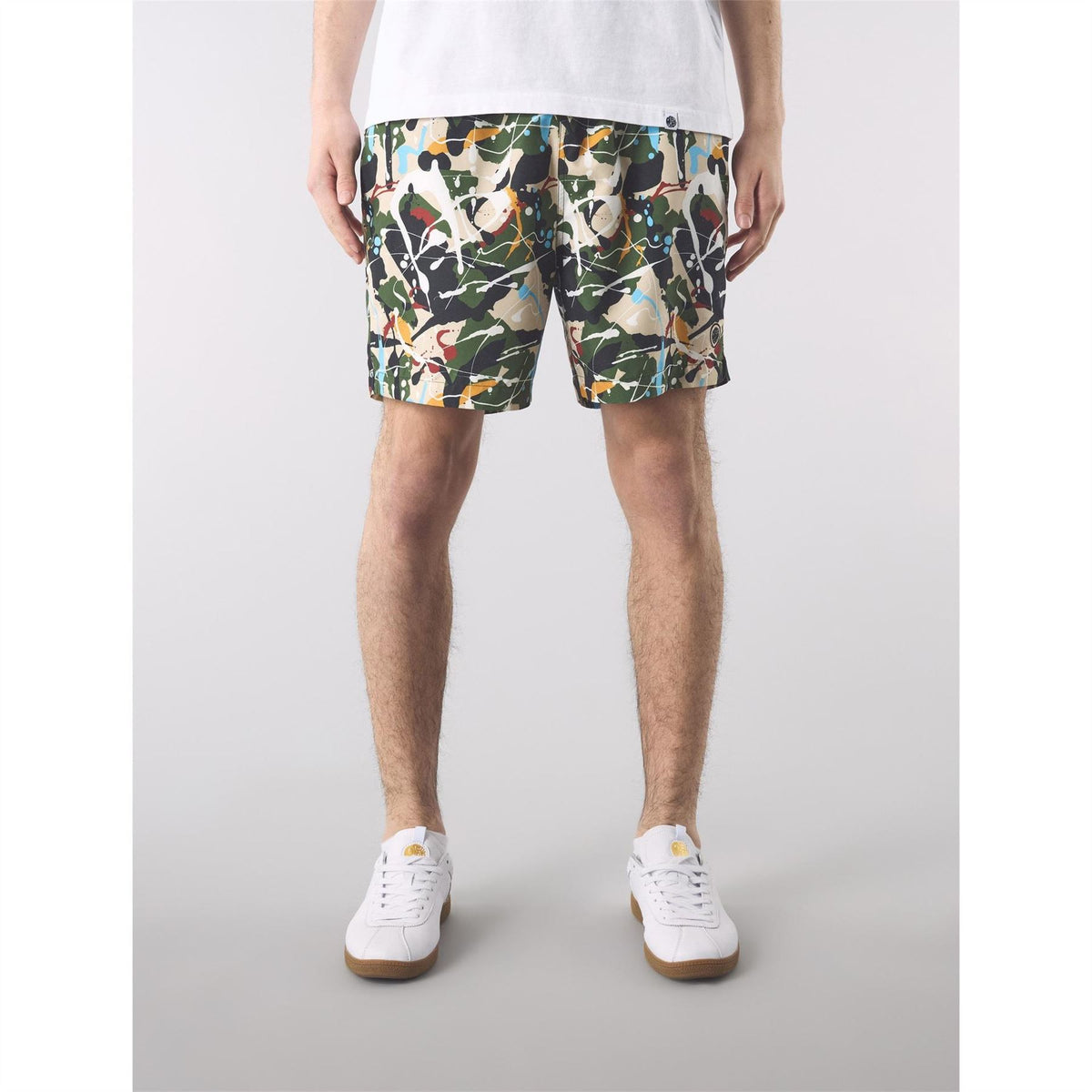 Pretty Green Convergence Abstract Patterned Swim Short