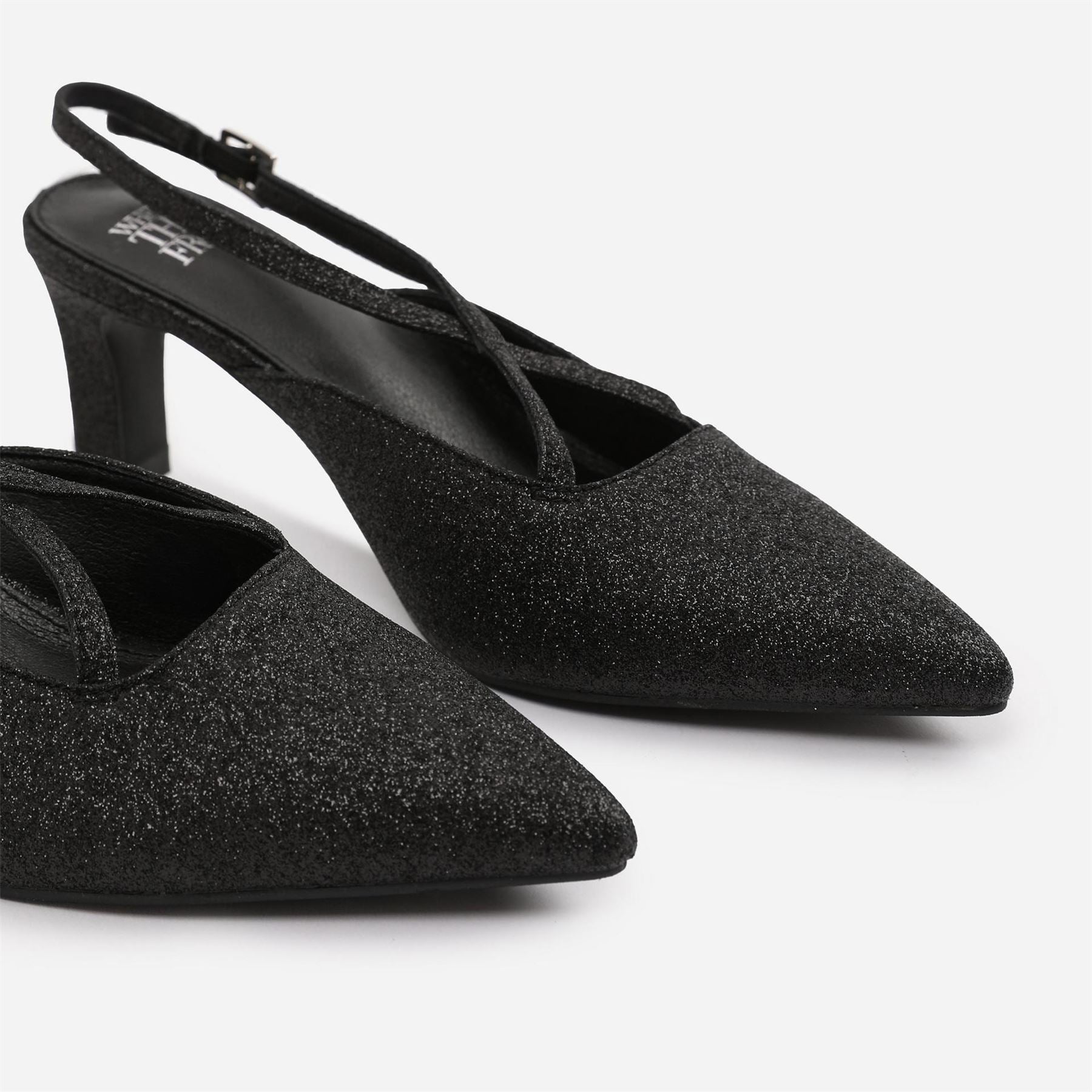 Wheres That From Raizel P High Heel Metallic Slingbacks