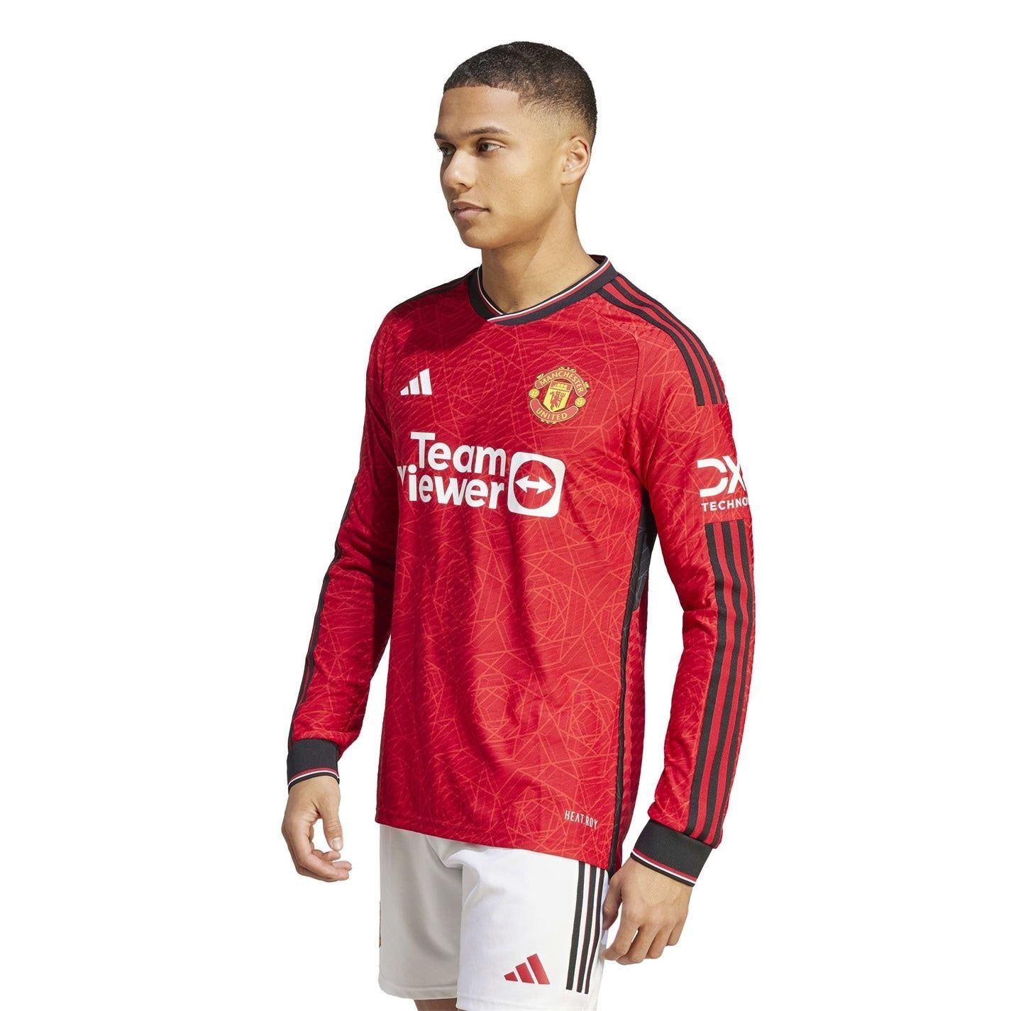 adidas MUFC Crew Neck Raglan Sleeve Jersey Shirt
