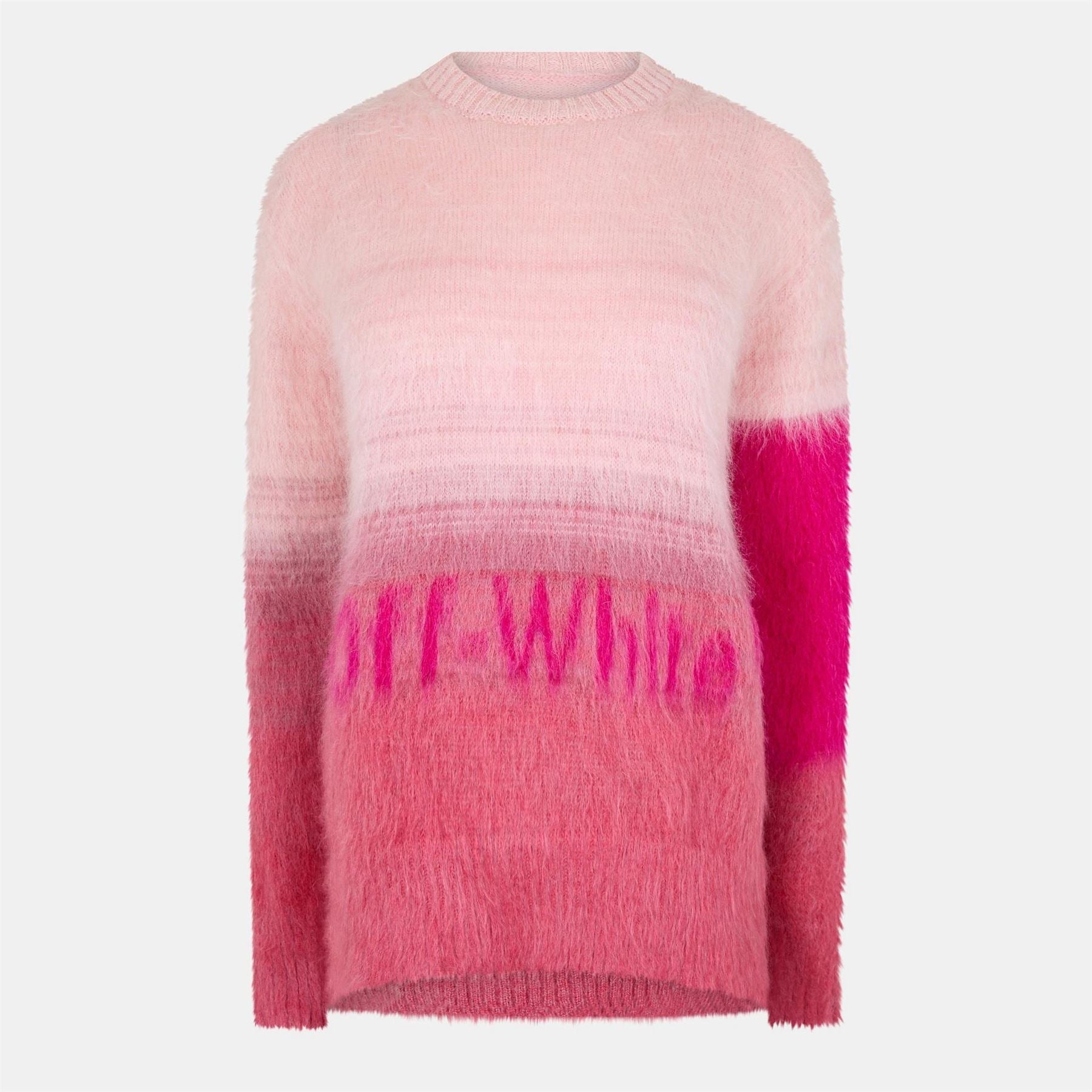 Off White Helvetica Relaxed Fit Long Sleeve Sweater