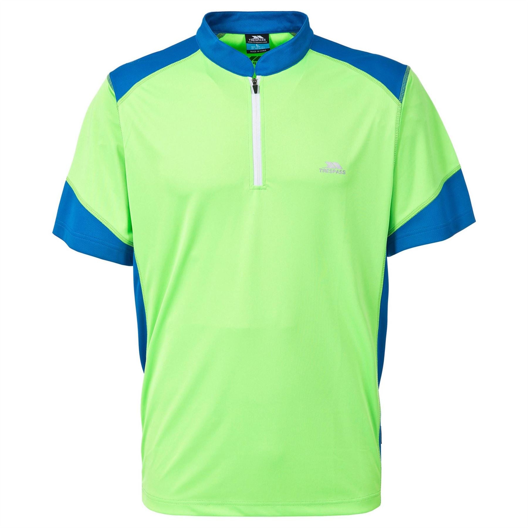 Trespass Dudley Zip Neck Raglan Sleeve Jersey Top