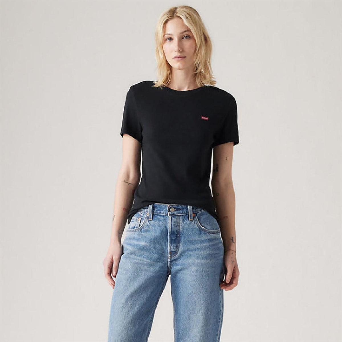 Levis Housemark Crew Neck Short Sleeve Jersey T-Shirt