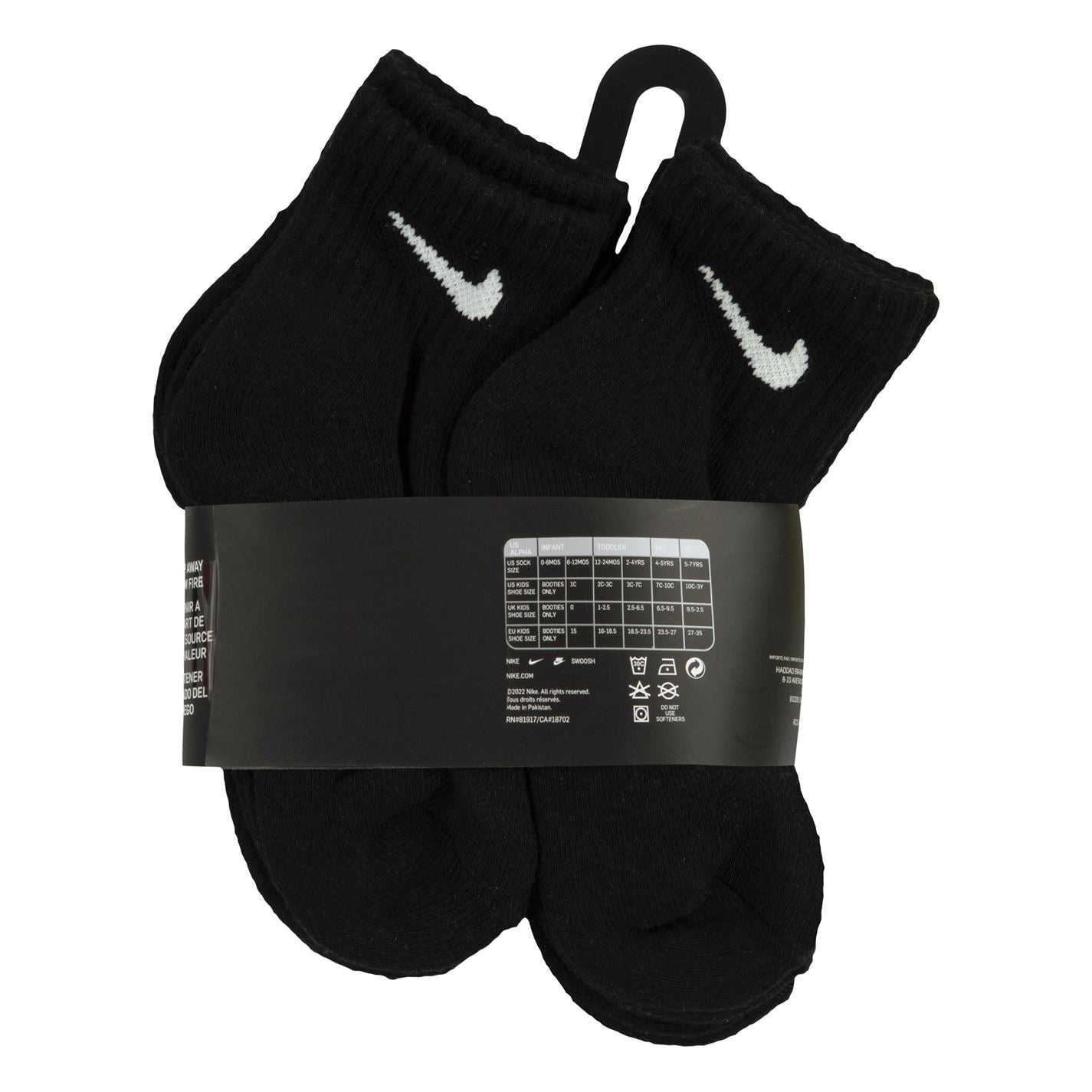 Nike 6 Pack Quarter Socks Infants