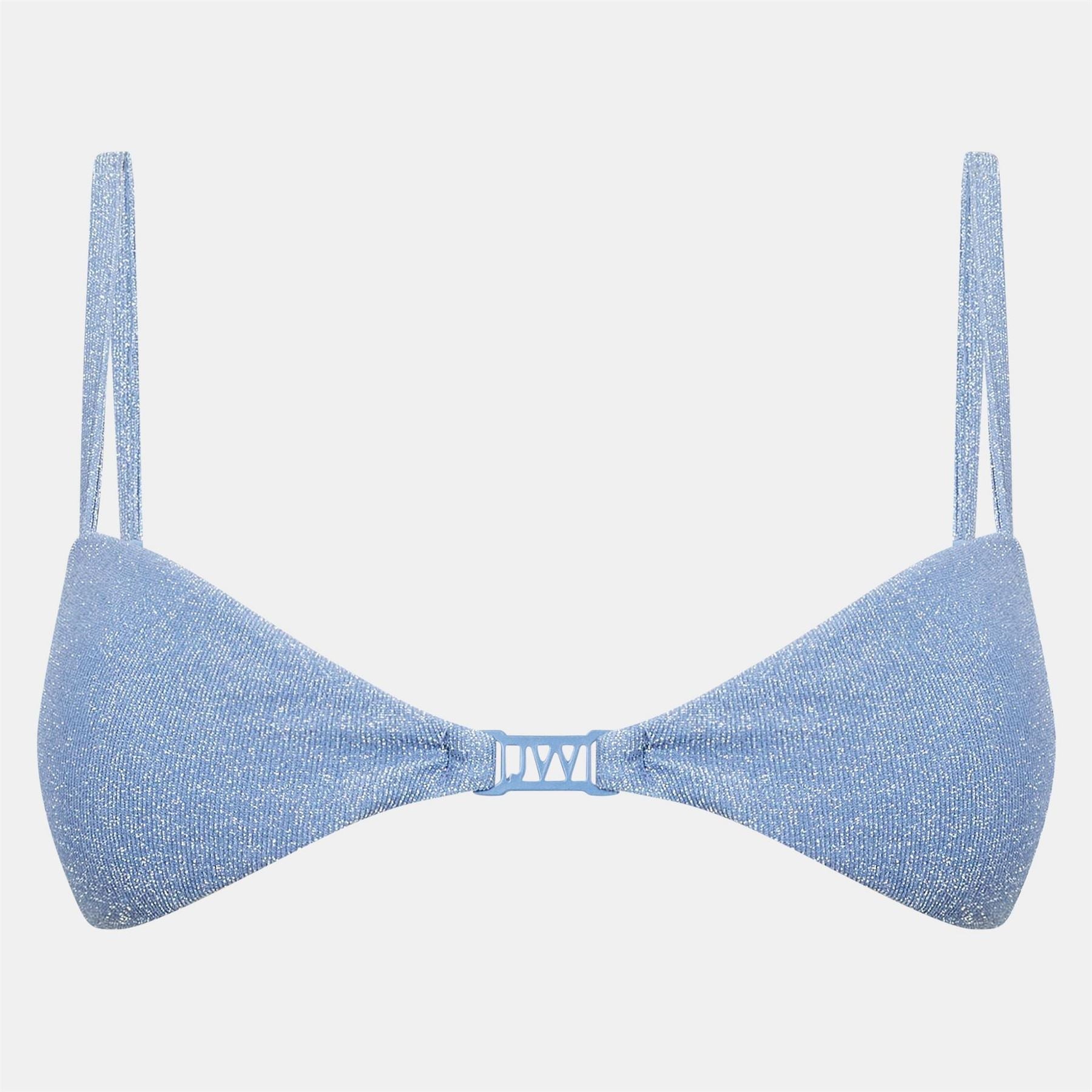 Jack Wills Glitter Clasp Front Bikini Top