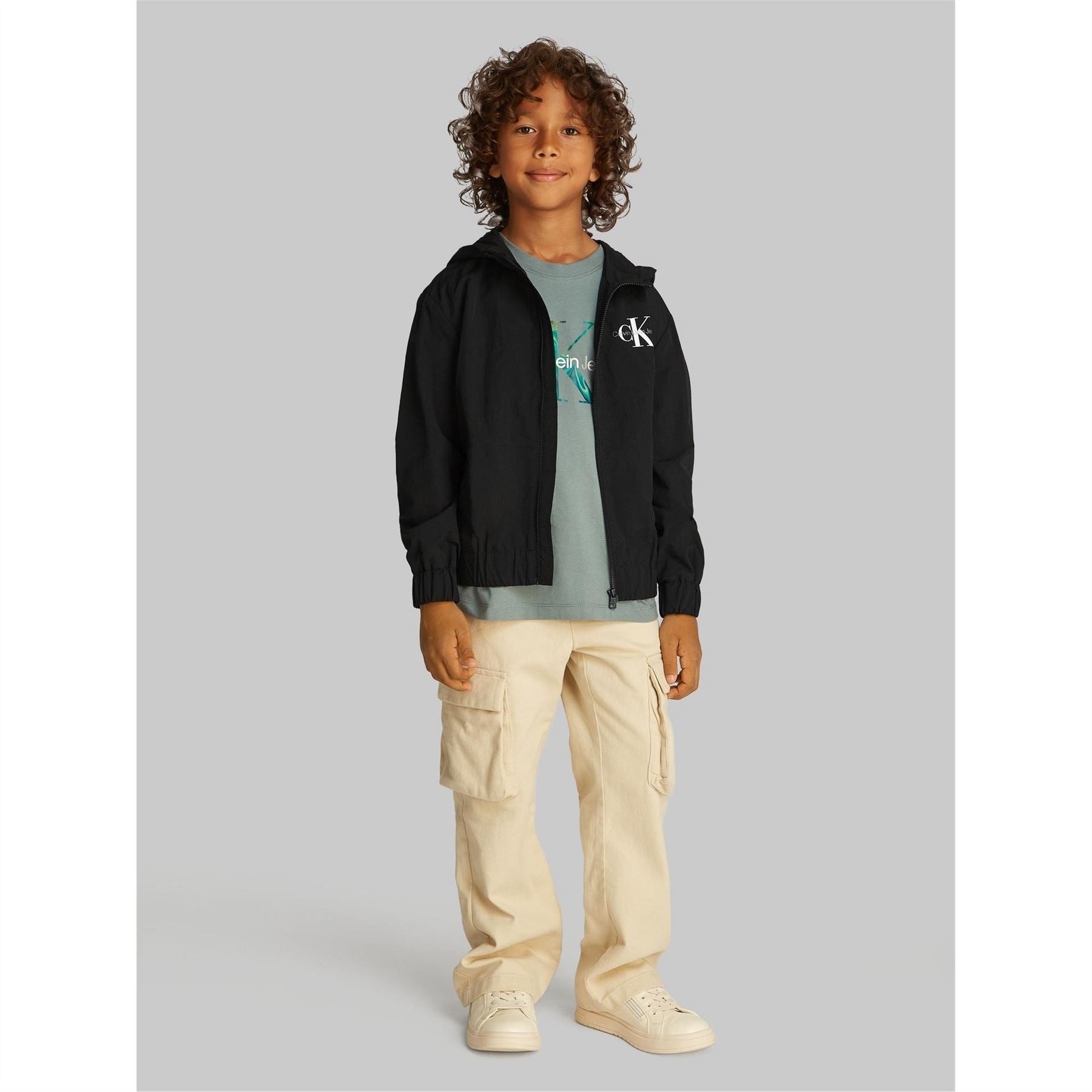 Calvin Klein Jeans Essential Monologo Windproof Water Resistant Windbreaker