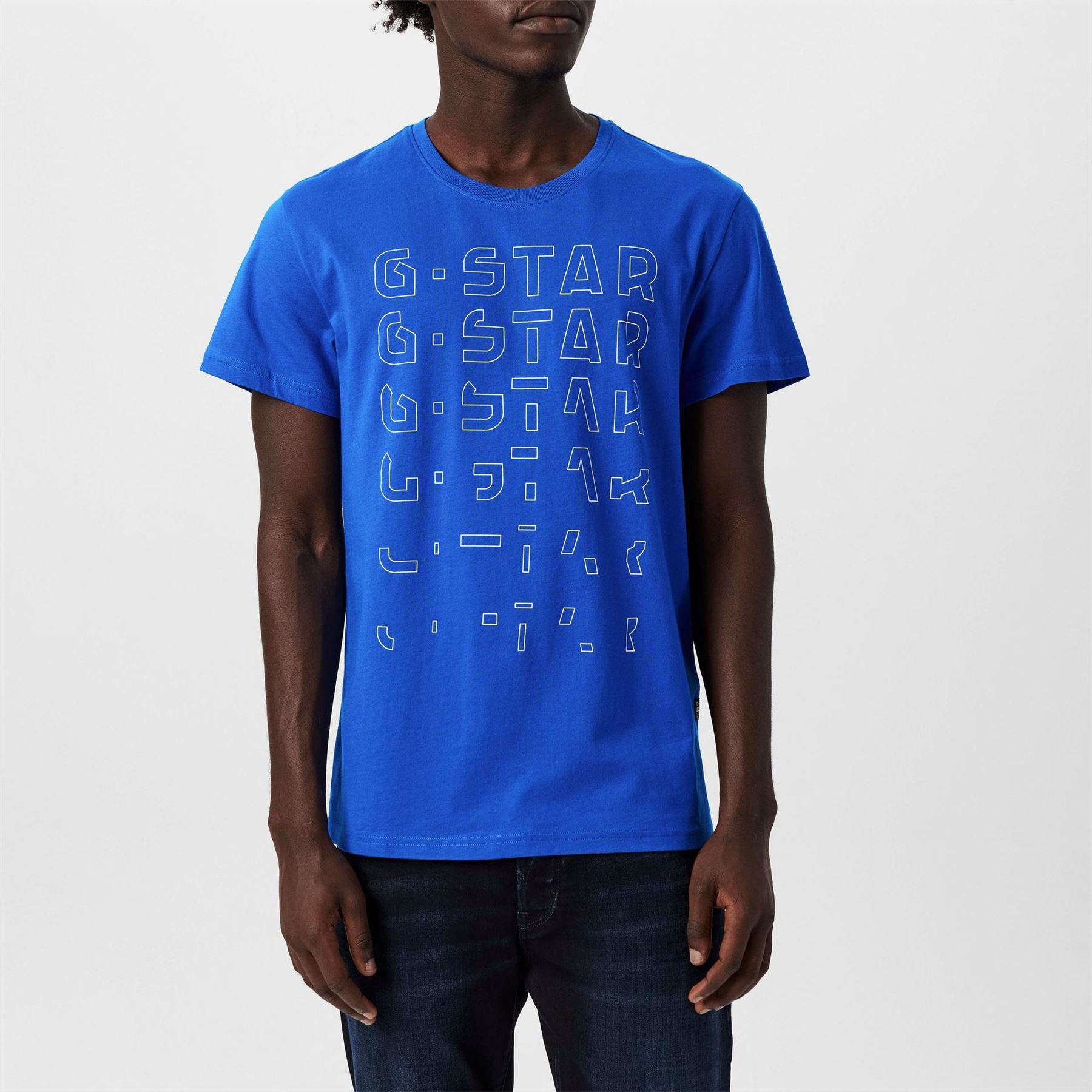 G Star Regular Fit Lettering Crew Neck T-Shirt