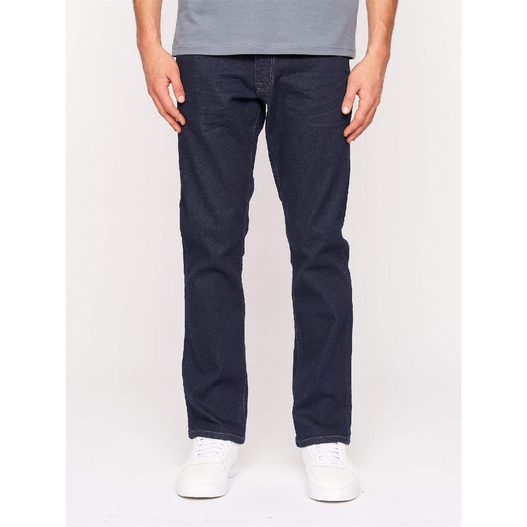Crosshatch Raw Straight Fit Jeans