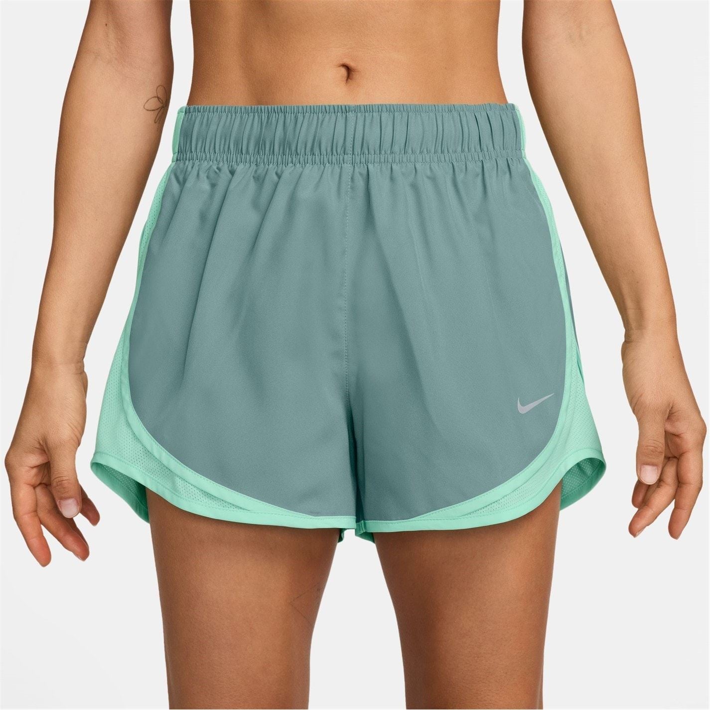 Nike Womens Tempo Dri Fit Mid Rise Brief Lined Running Shorts