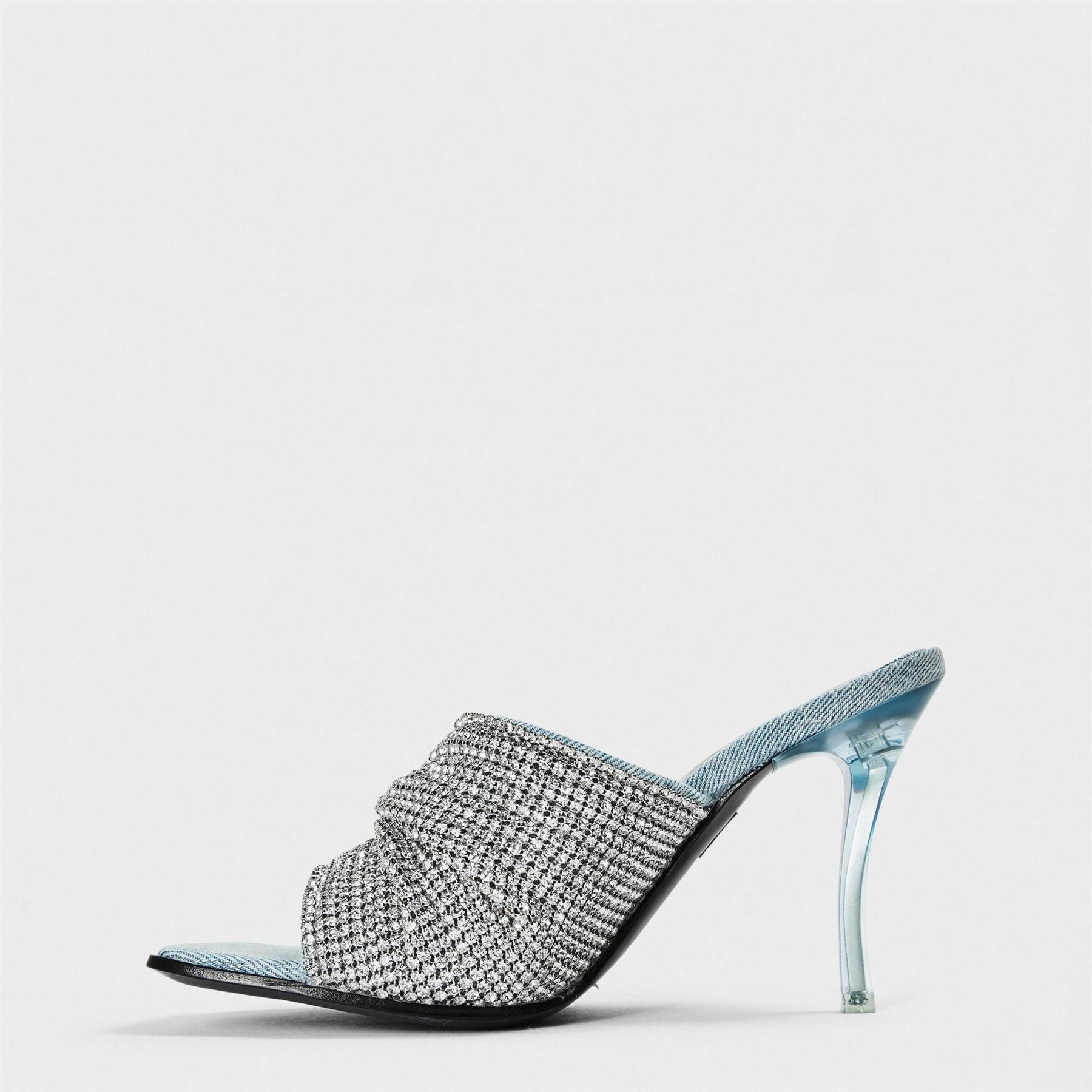 Diesel Sidney Open Toe Stiletto Heel Slides