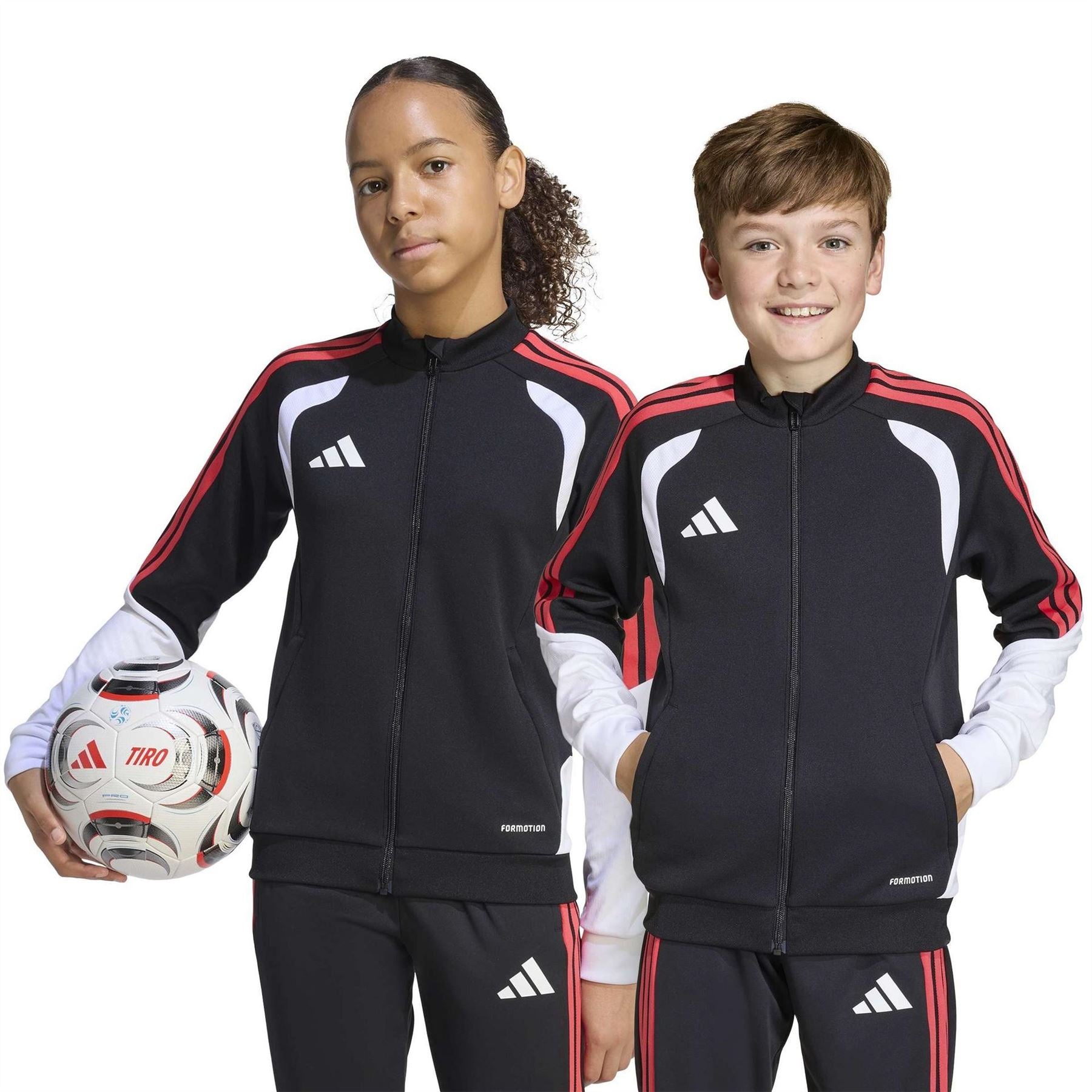 adidas Tiro26c Track Jacket with Three Stripes and Ribbed Cuff