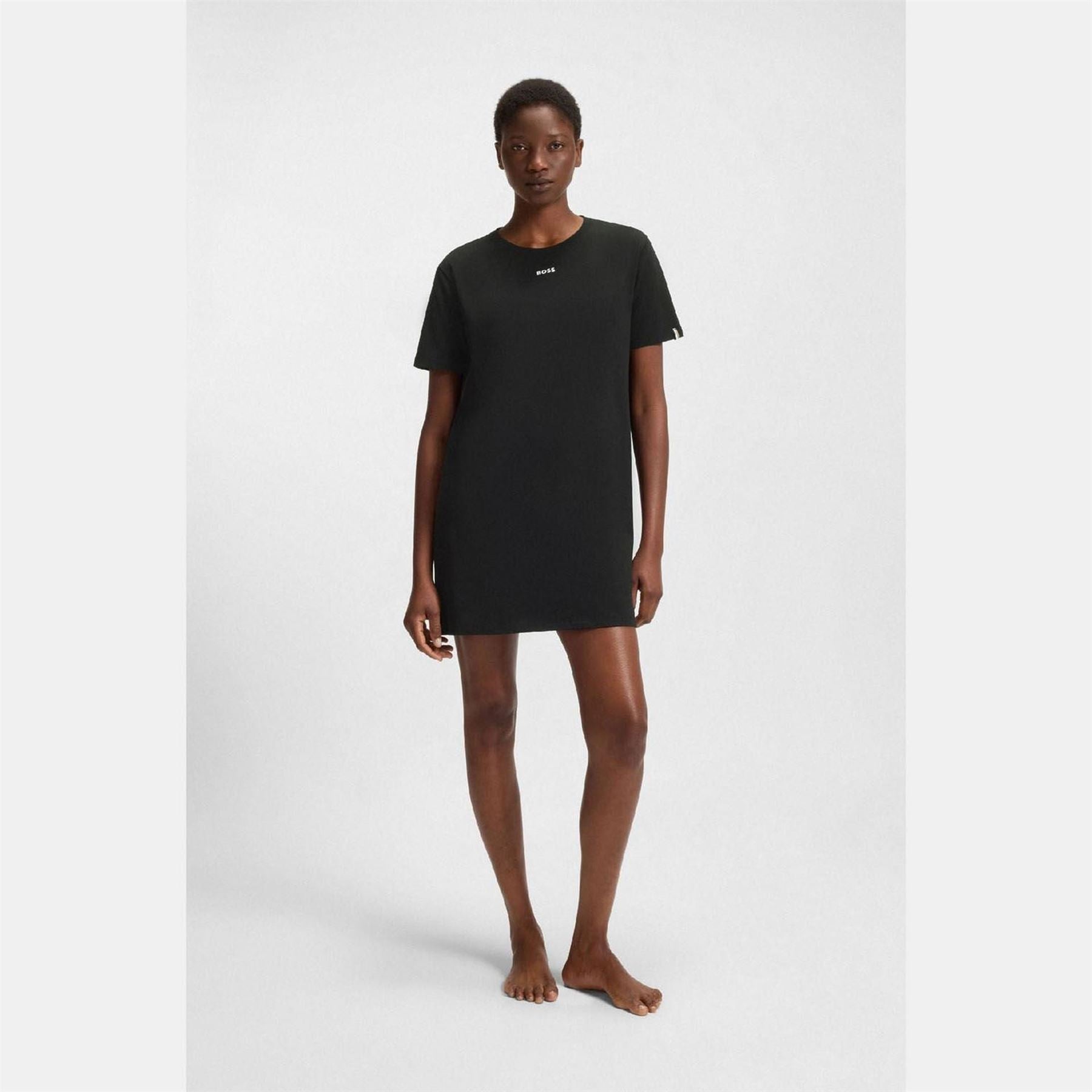 Boss Cotton Nightdress With Logo Details