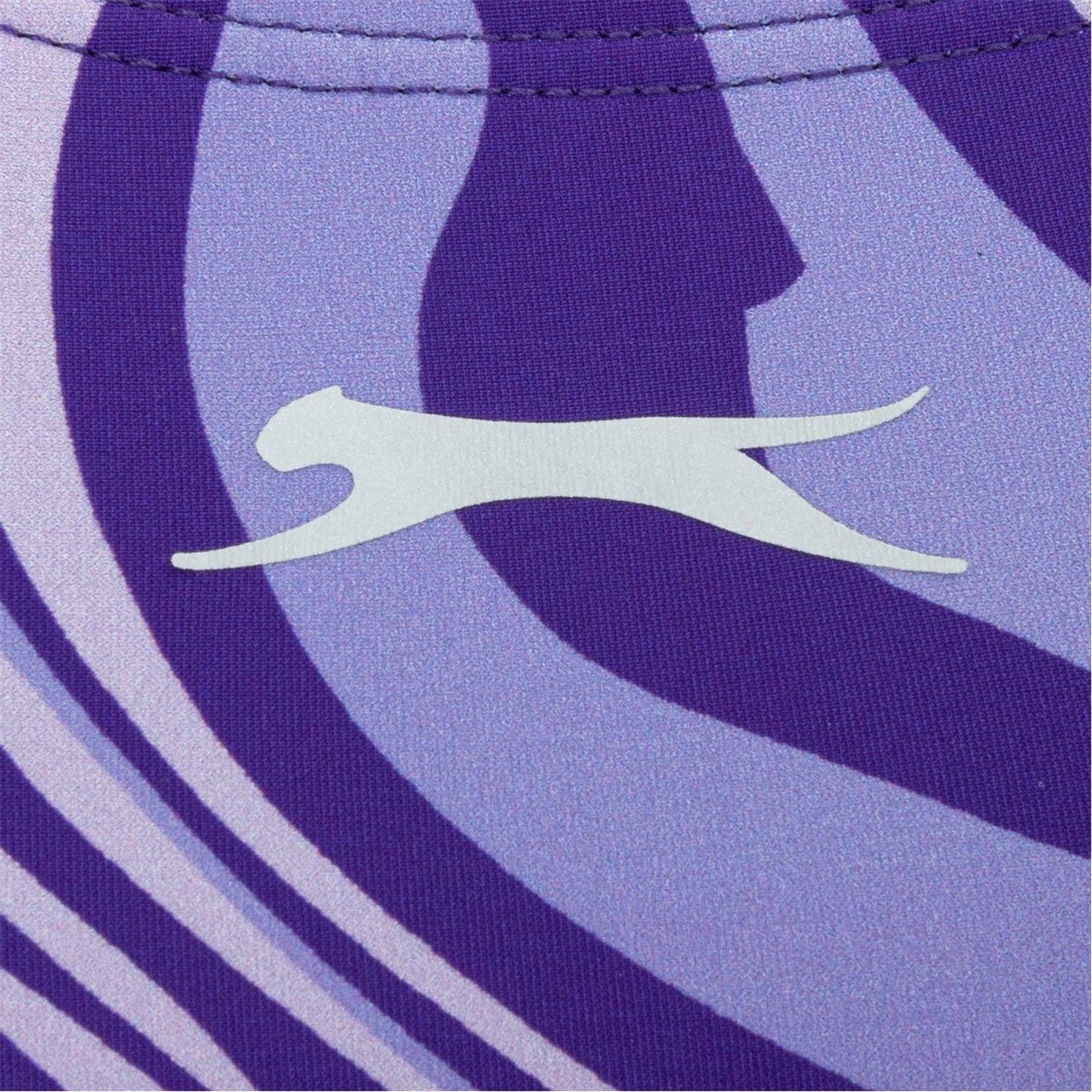 Slazenger Snug Fit Wave Patterned One Piece Swimsuit