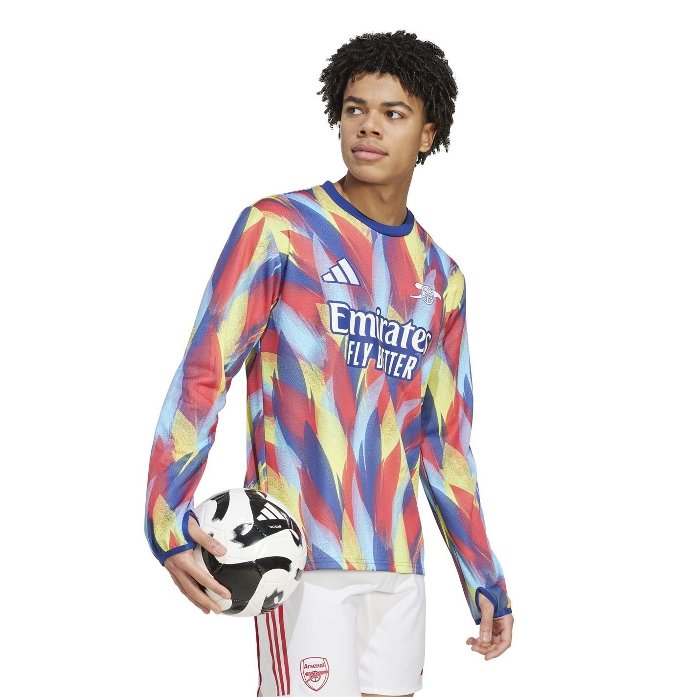 adidas Mens Arsenal Long Sleeve Pre Match Shirt 2025 2026