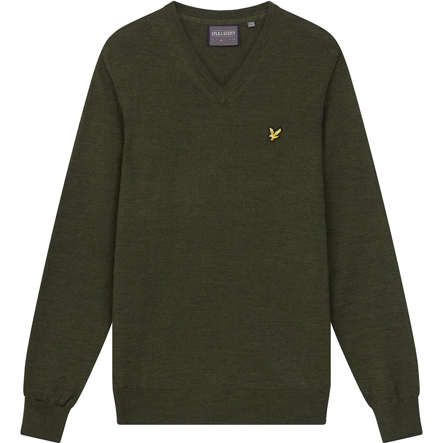 Lyle and Scott V Neck Regular Fit Long Sleeve Sweater