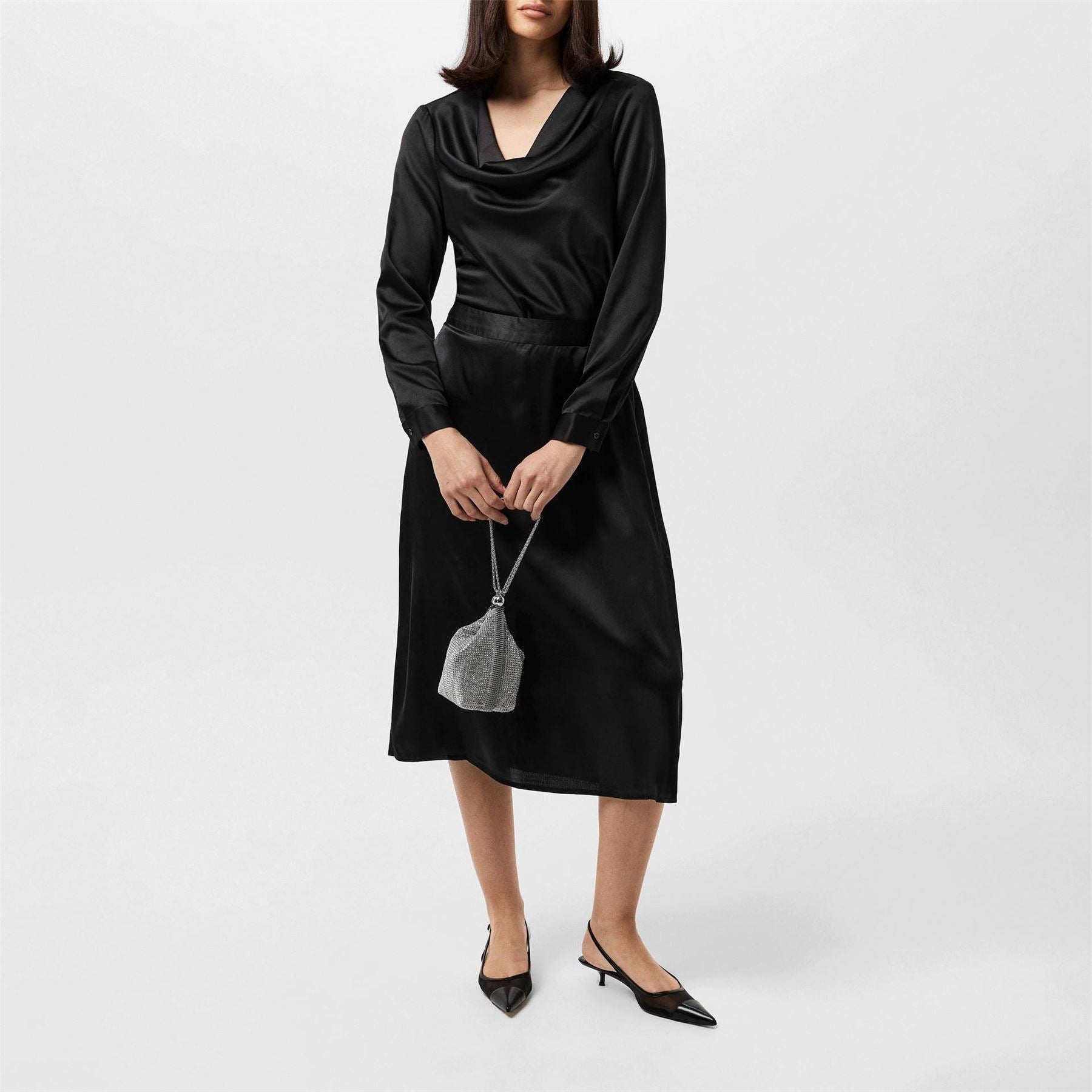 Vero Moda Cowl Neck Relaxed Fit Waist Length Blouse