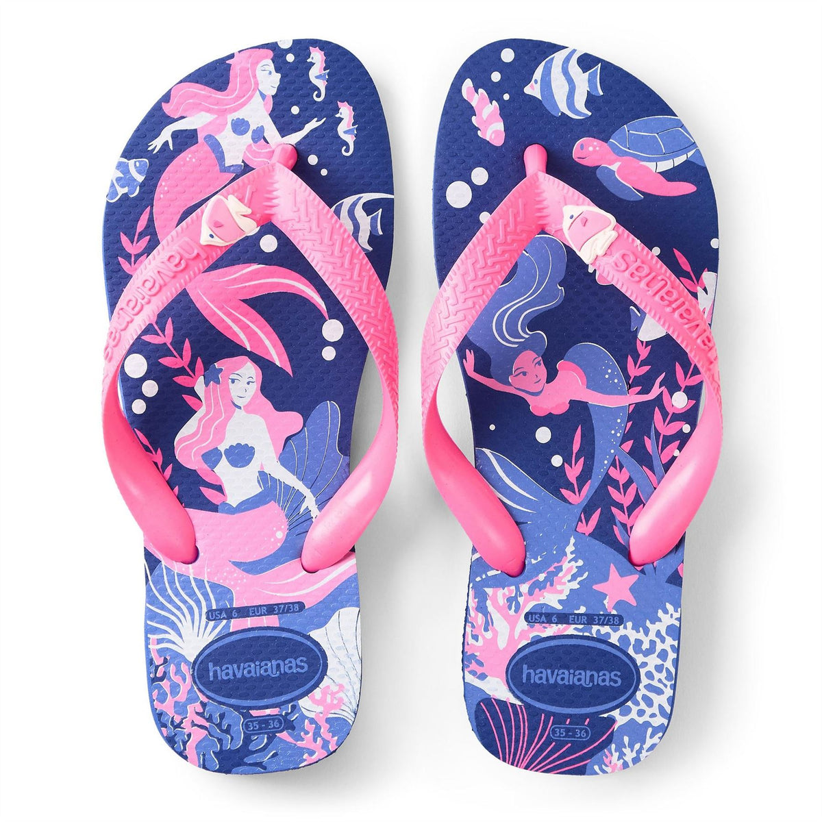 Havaianas Hav. Kids Fantasy Blue Water 35 36 Flip Flops Unisex