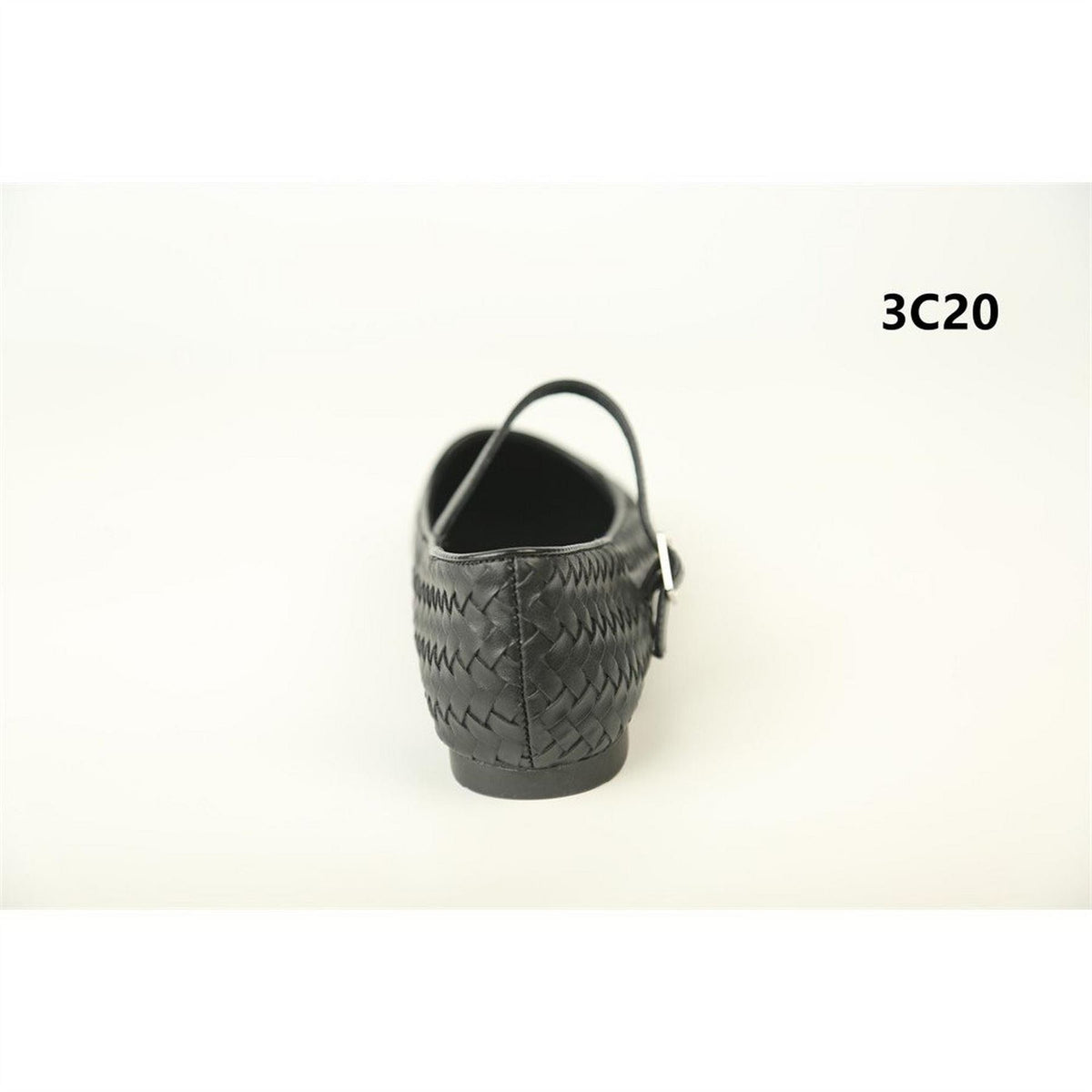 Wheres That From Basket Weave Patterned Mary Janes Flats