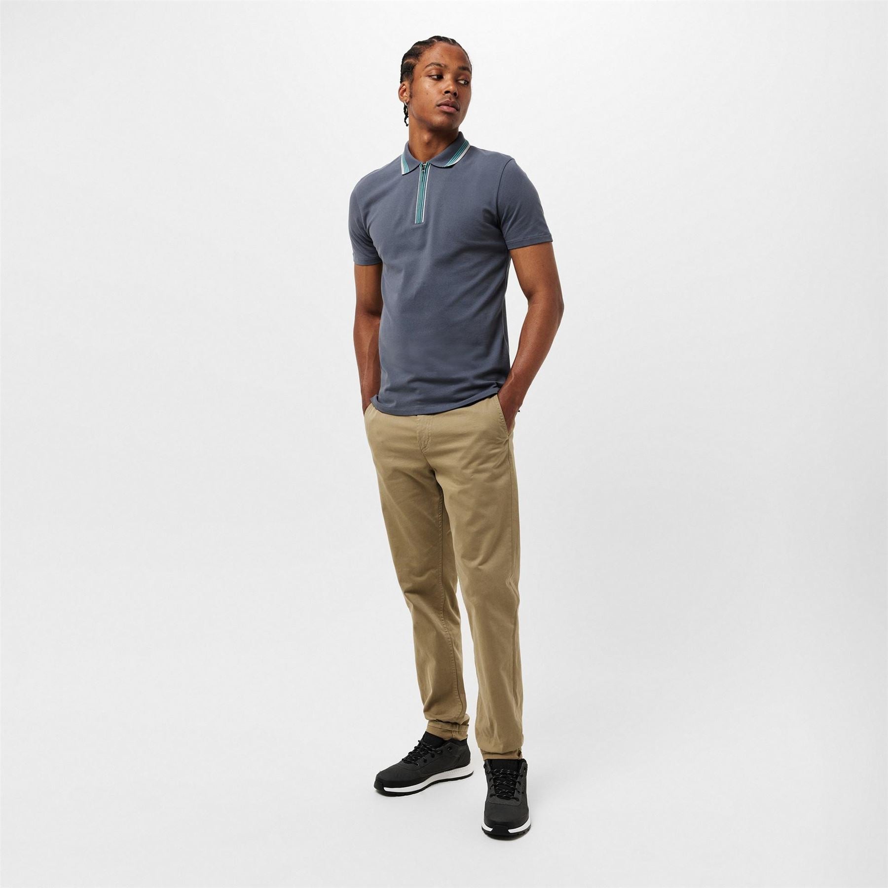 PS Paul Smith Zipped Short Sleeve Polo Shirt