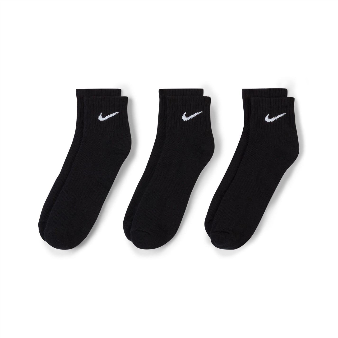Nike Three Pack Quarter Socks Mens