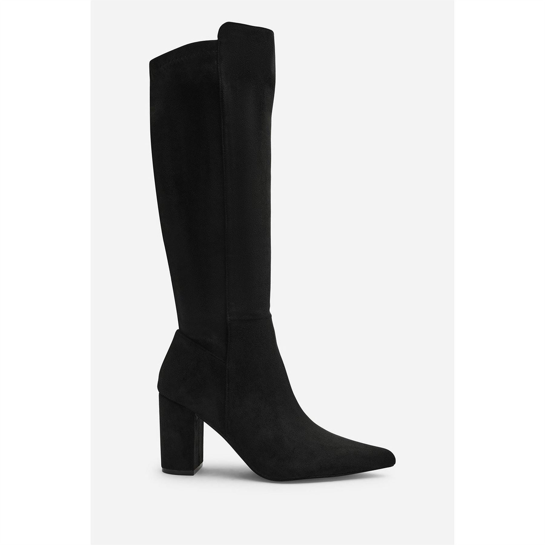Wheres That From Stretch Knee High Pointed Boots