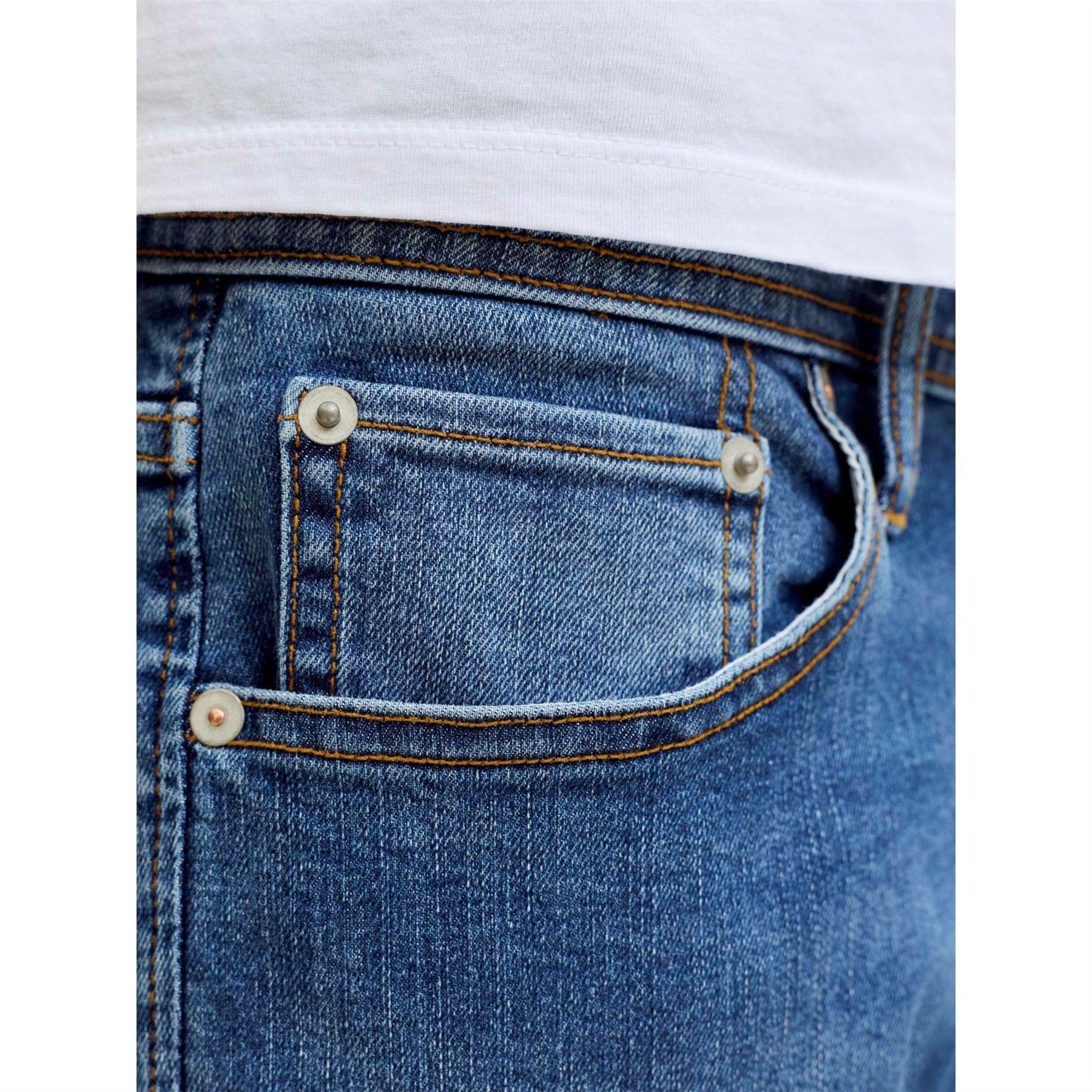 Jack and Jones Clark Orig Tapered Fit Five Pocket Jeans