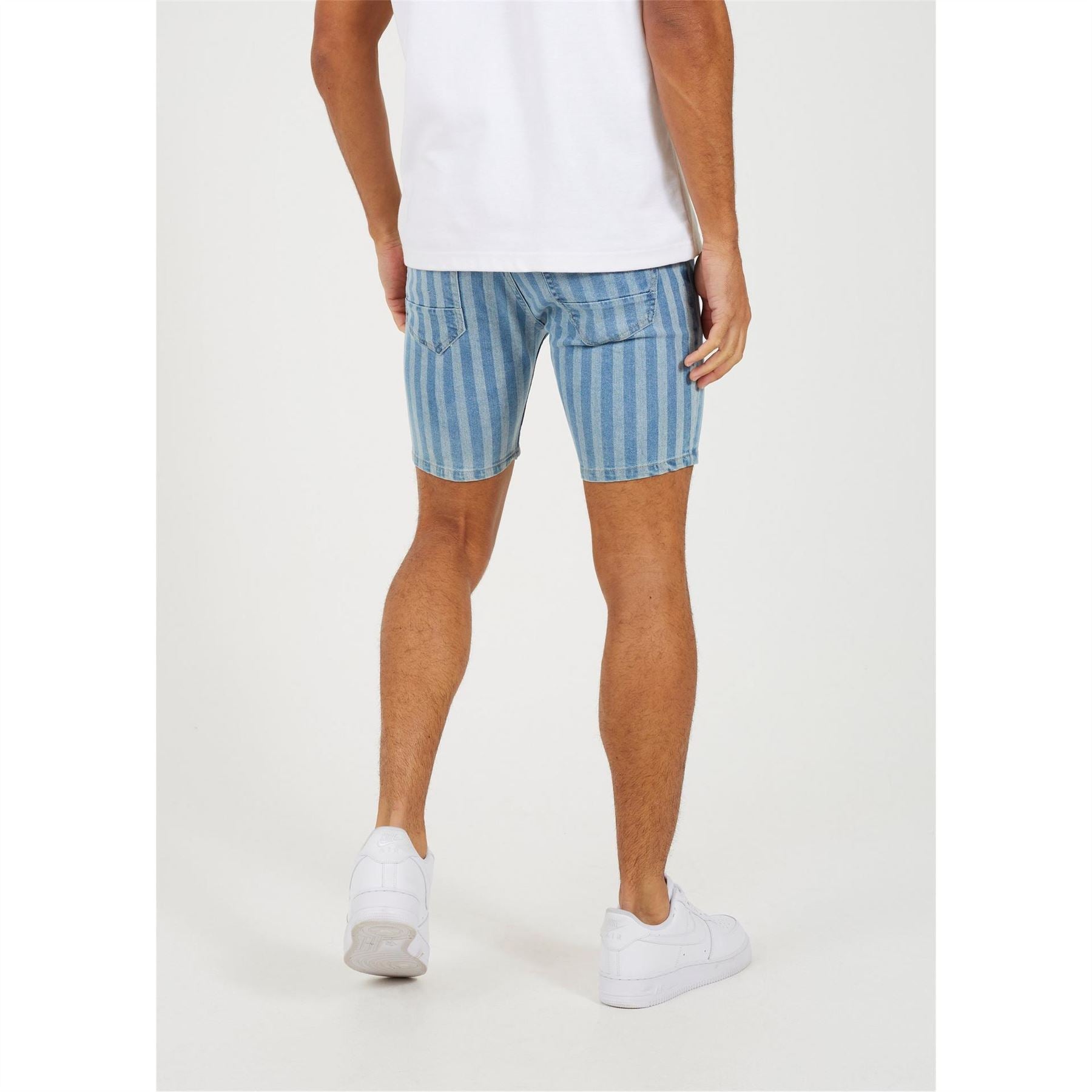 Brave Soul Stripe Denim Shorts