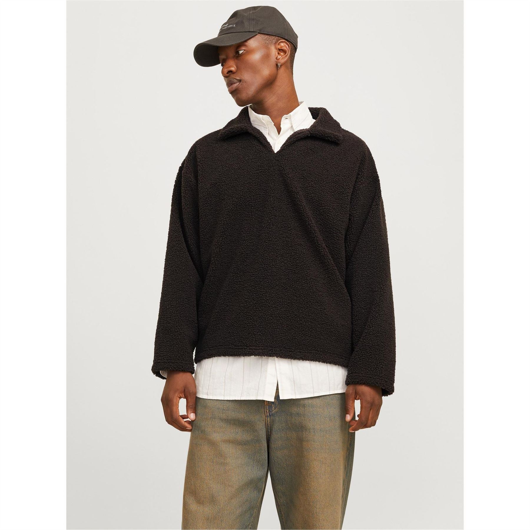Jack and Jones Teddy Relaxed Fit Long Sleeve Sweater