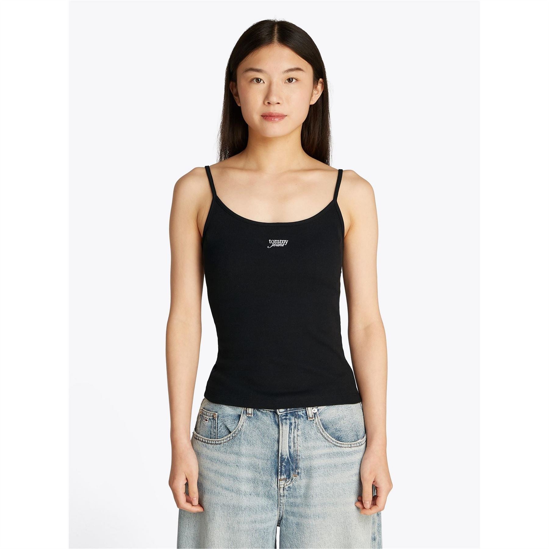 Tommy Jeans Script Slim Fit Spaghetti Strap Tank