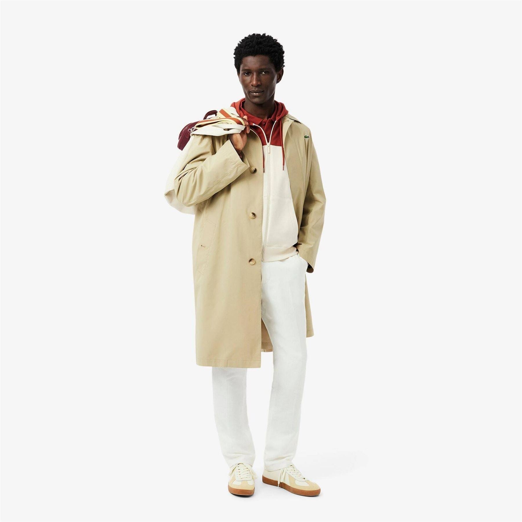 Lacoste Crocodile Print Hooded Full-Zip Jacket