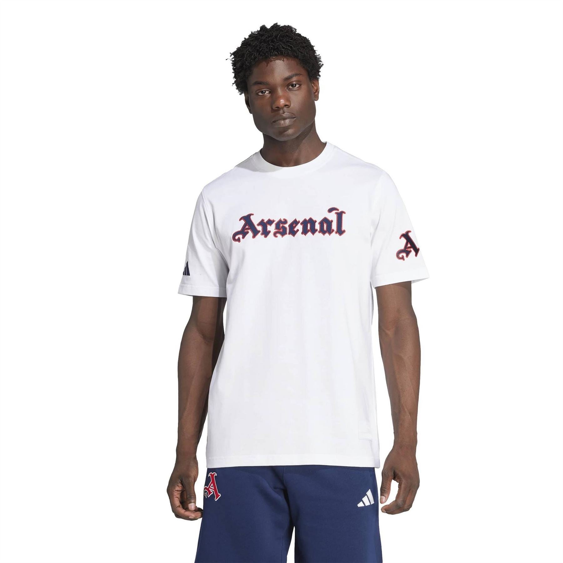 adidas Arsenal Logo Print Crew Neck Short Sleeve T-Shirt