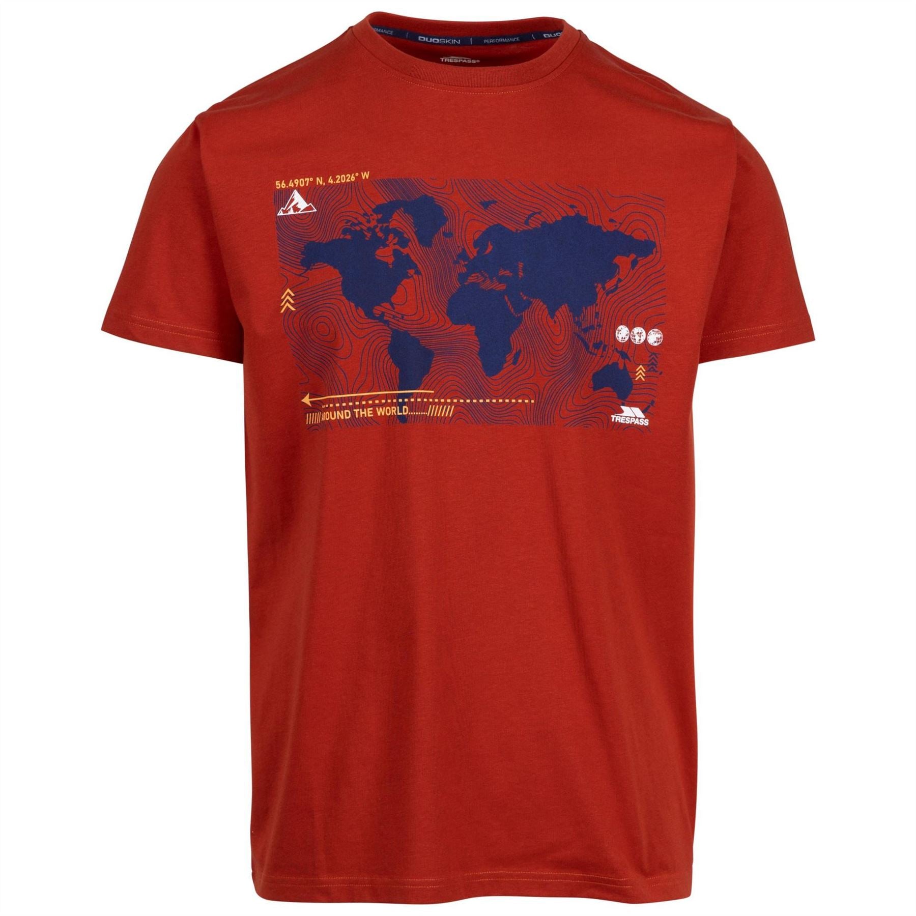 Trespass Chera Geographic Print Crew Neck Short Sleeve T-Shirt