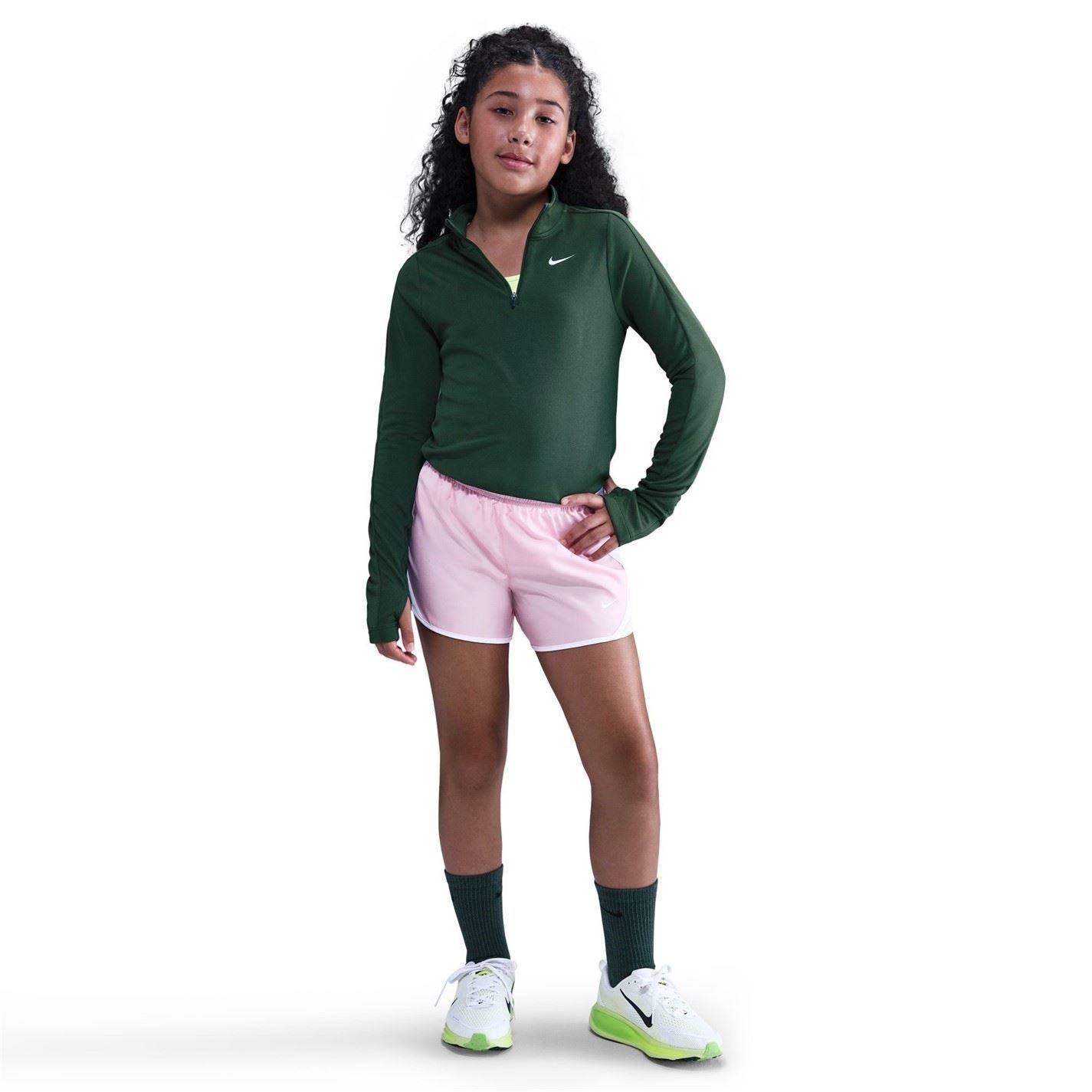 Nike Older Girls Dri Fit Long Sleeve Half Zip