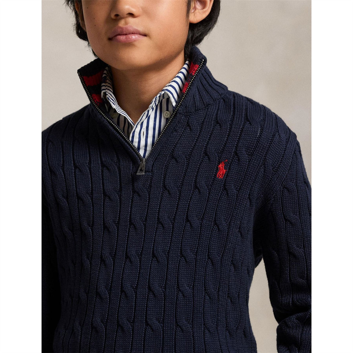 Polo Ralph Lauren Quarter Zip Knitted Top