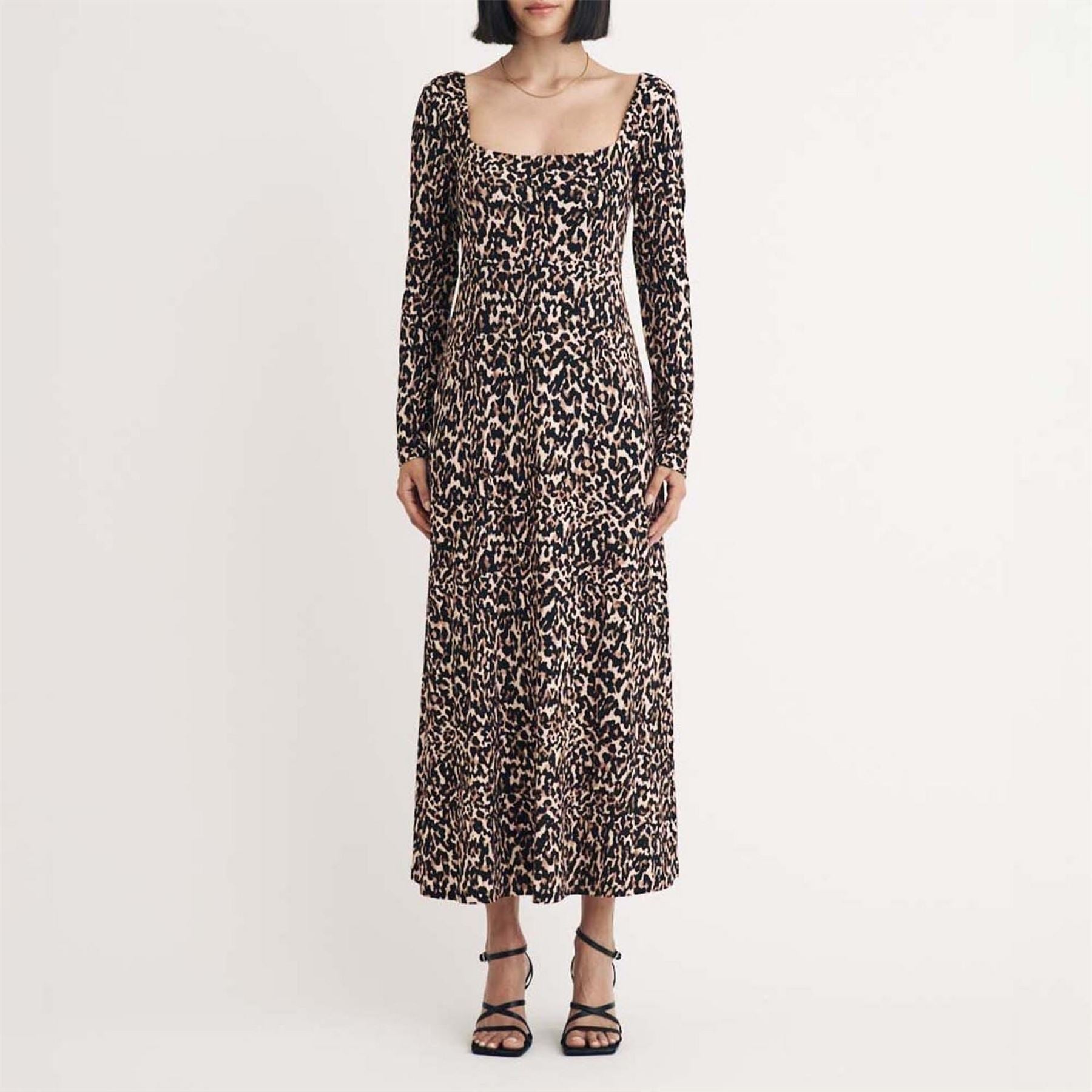 Nobodys Child Leopard Print Midi Dress