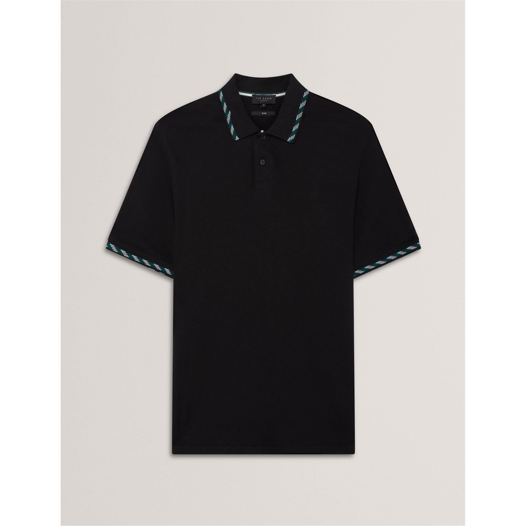 Ted Baker Jacquard Collared Neck Short Sleeve Polo Shirt