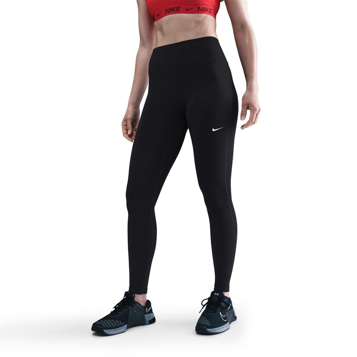 Nike Womens One Seamless Front High Waisted Leggings