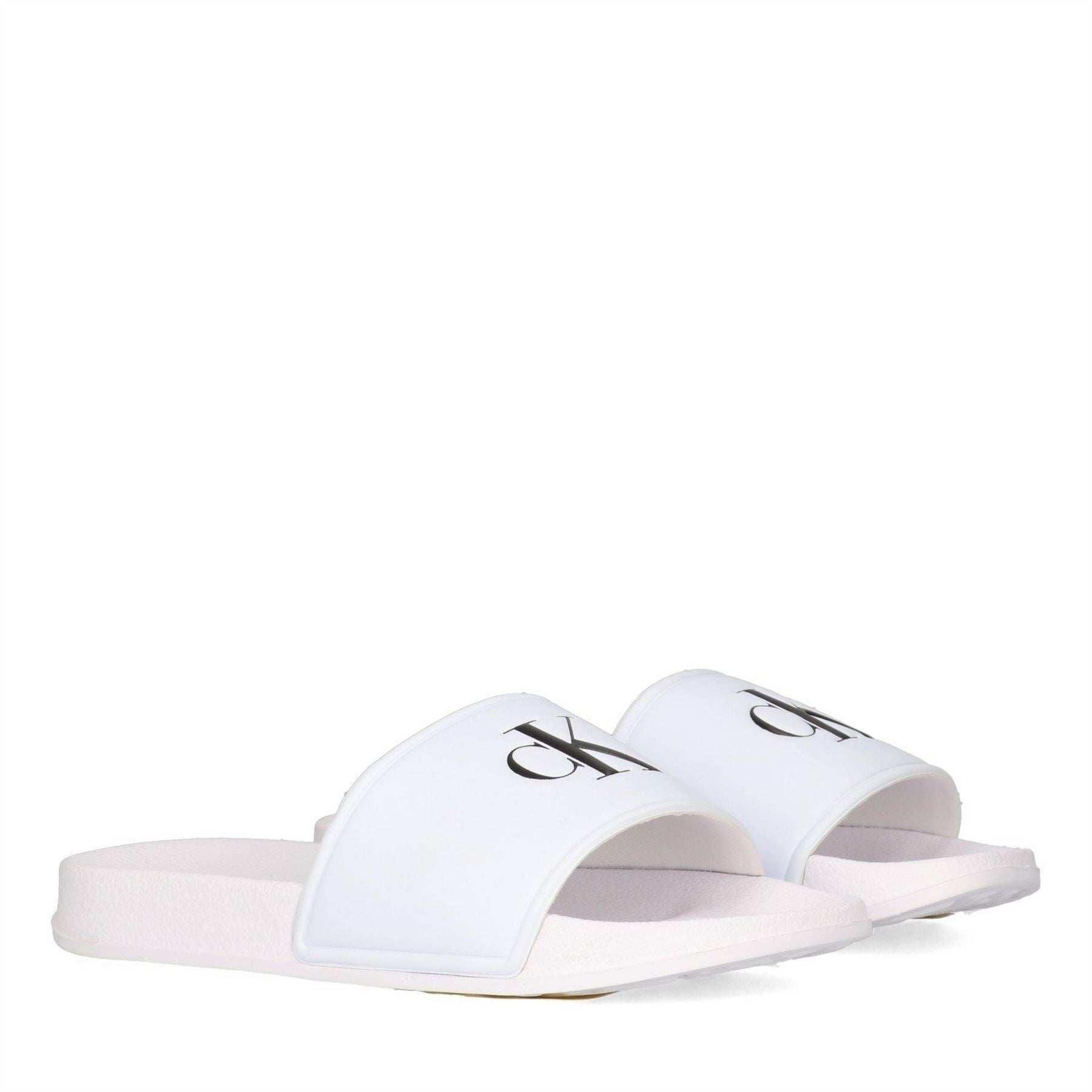 Calvin Klein Jeans Junior Open Toe Logo Print Slides