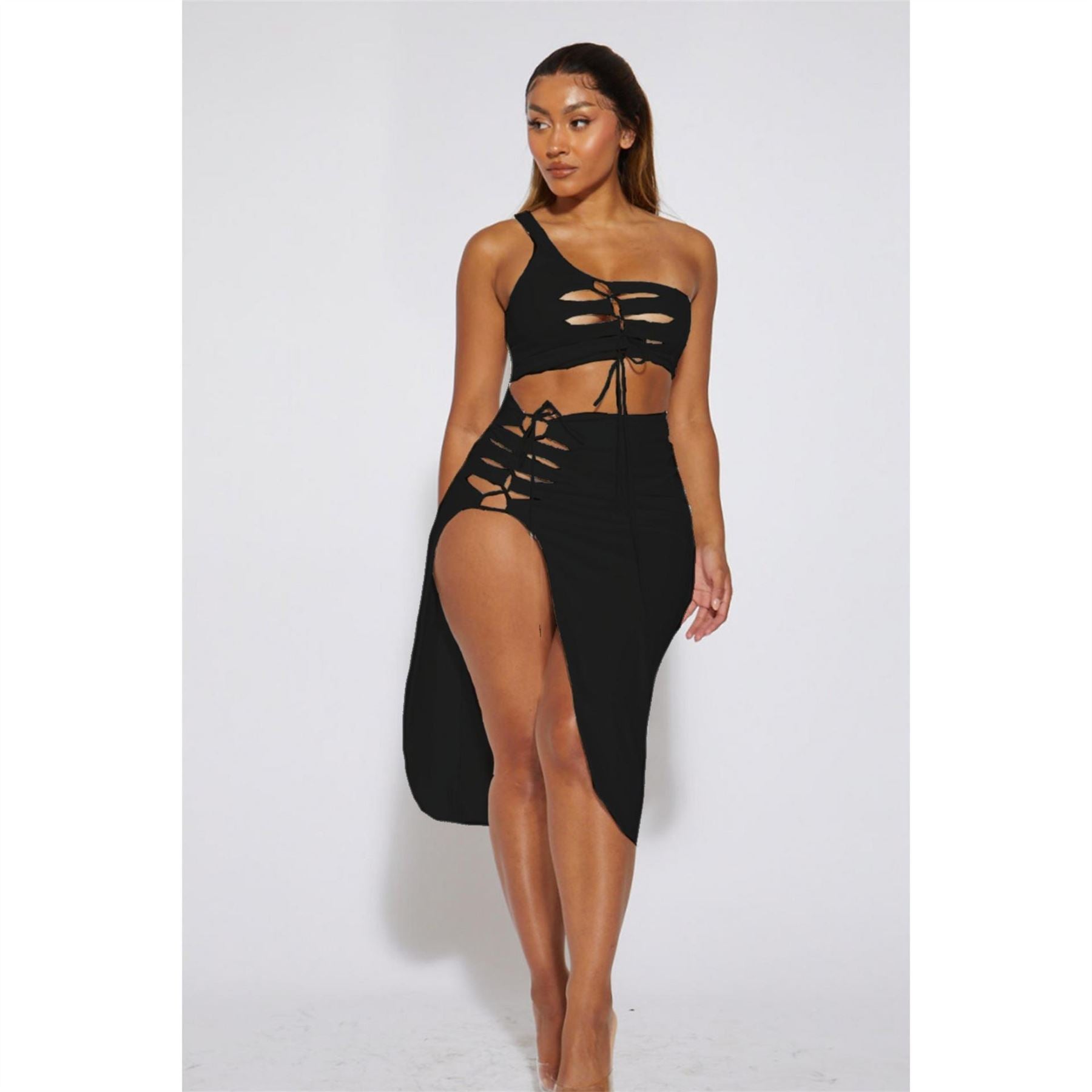 Honeyz Cut Out Bodycon Skirt