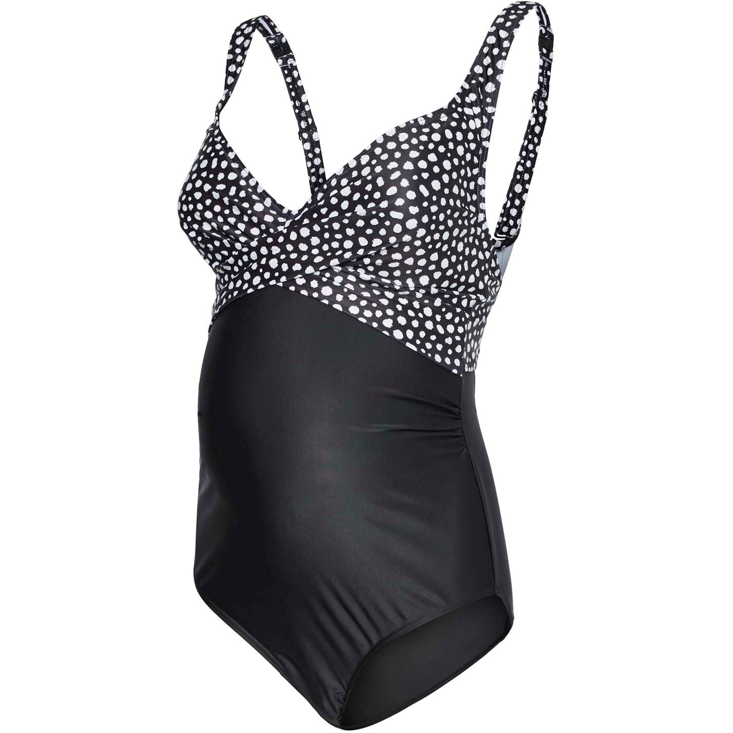 Mamalicious V-Neck Polka Dot Swimsuit