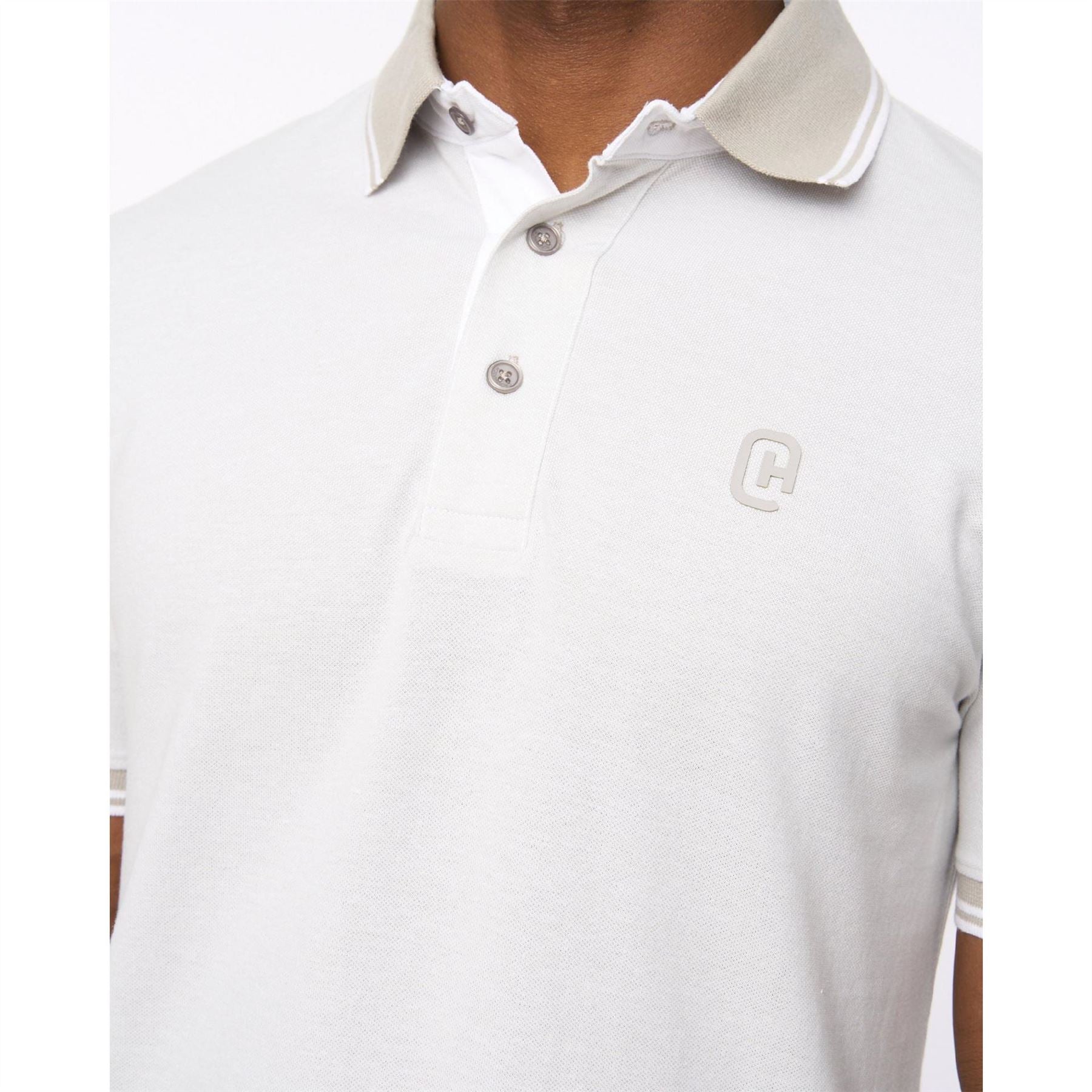 Crosshatch Preece Bold Logo Collared Neck Short Sleeve Polo Shirt