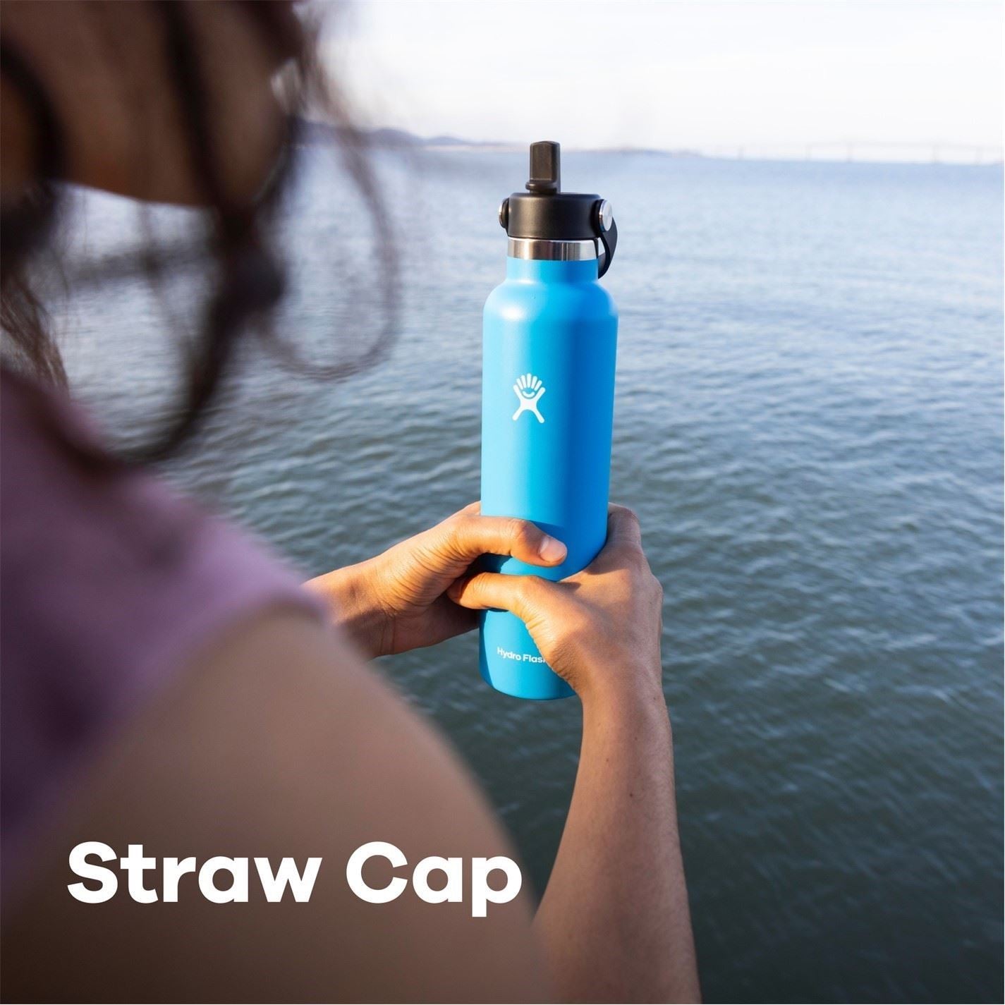 Hydro Flask Flask Standard Mouth Water Bottle 621 Ml (21 Oz) With Flex Straw Cap