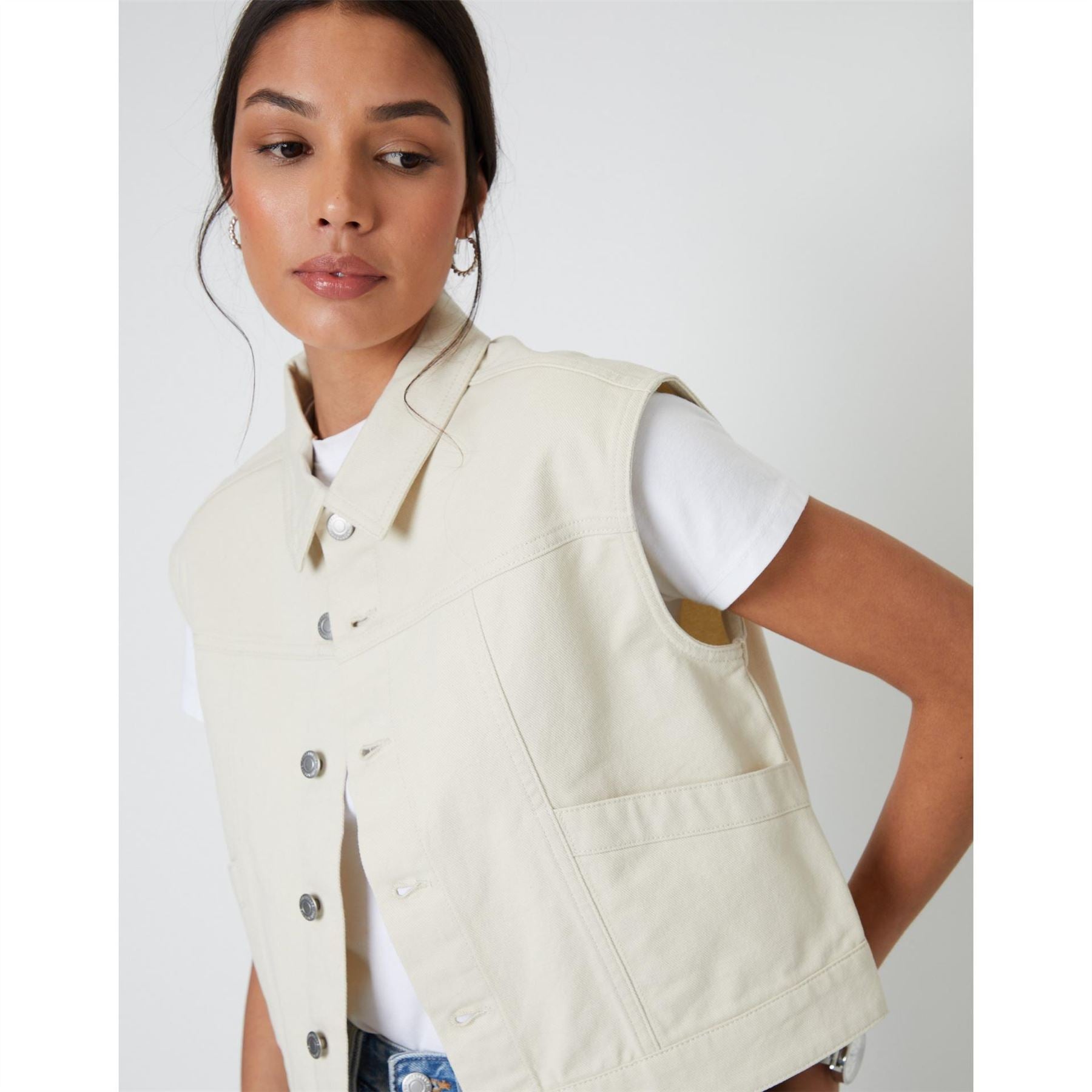 Threadbare Lucky Solid Patterned Denim Jacket