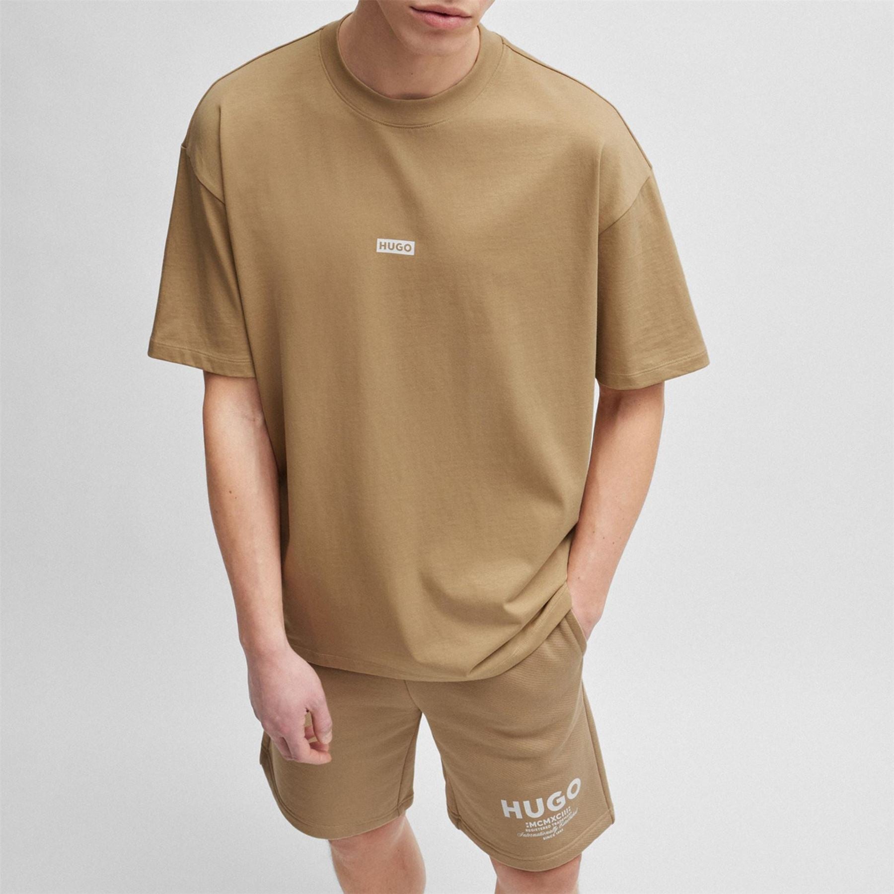 Hugo HUGO Printed Logo Back T Shirt with MCMXCIII text   Regular Fit