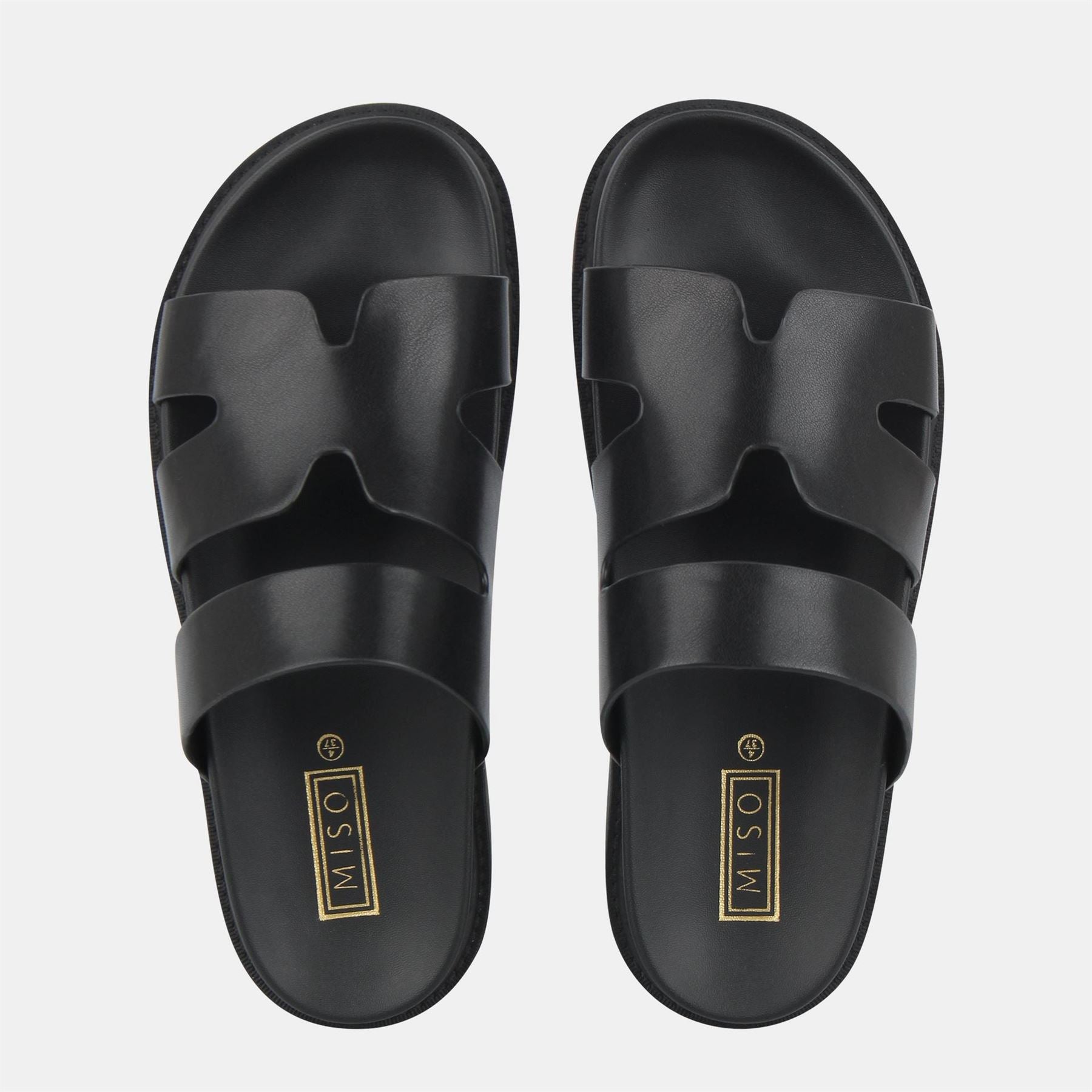 Miso Hermes Open Toe Flatform Slide Sandals