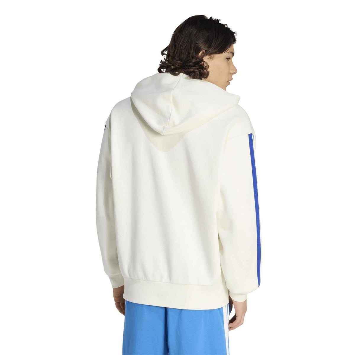 adidas Mens Essentials Fleece 3 Stripes Full Zip Hoodie