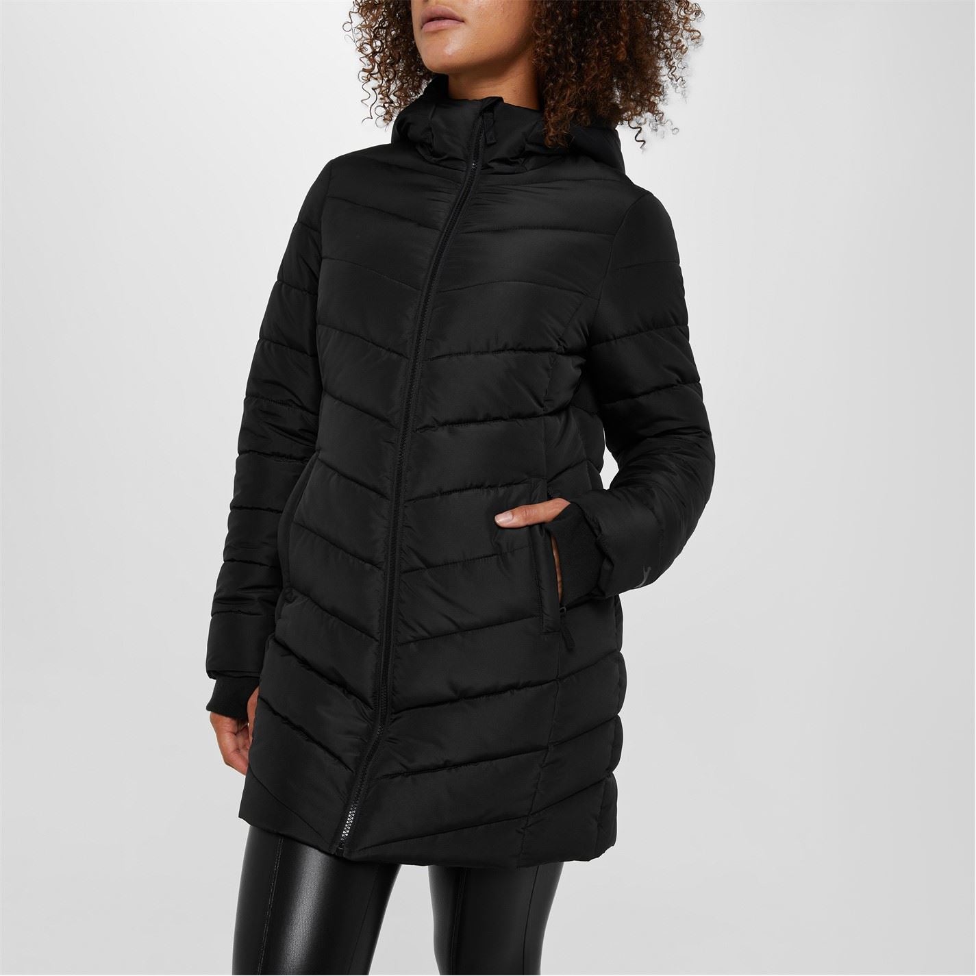 Slazenger Womens Mid Length Padded Jacket