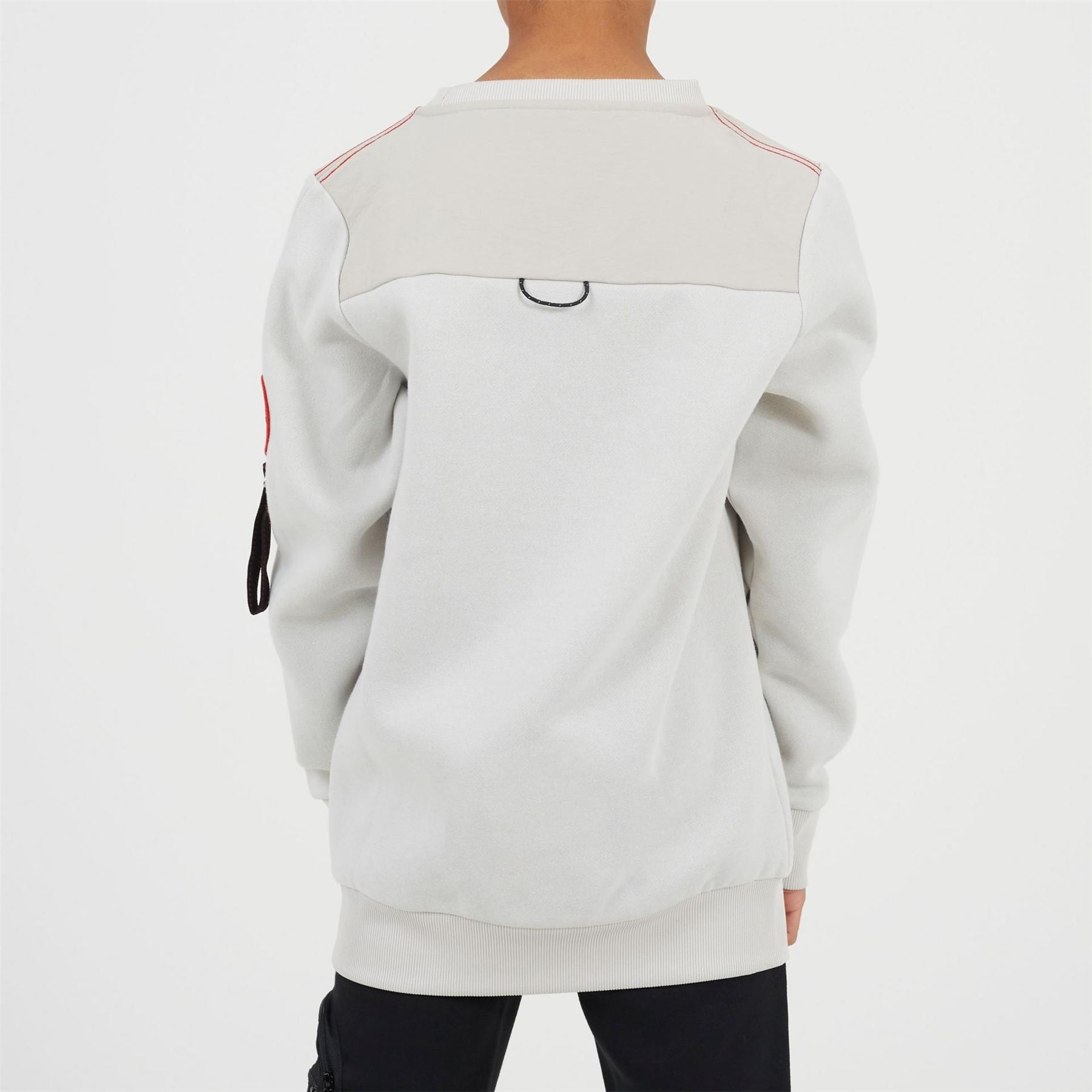Brave Soul Crew Neck Ribbed Collar Long Sleeve Sweatshirt